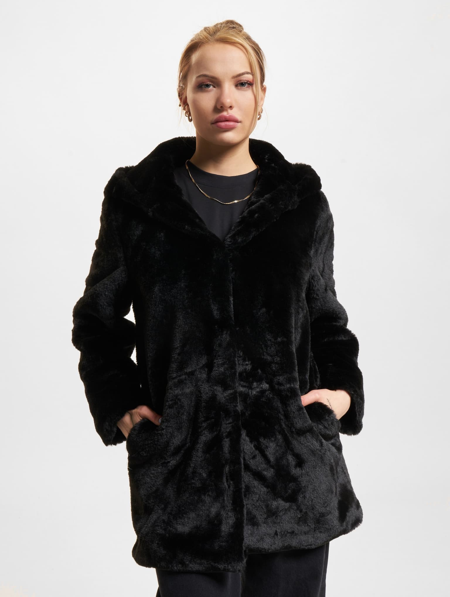 Urban Classics Ladies Hooded Teddy Coat – Bild 3