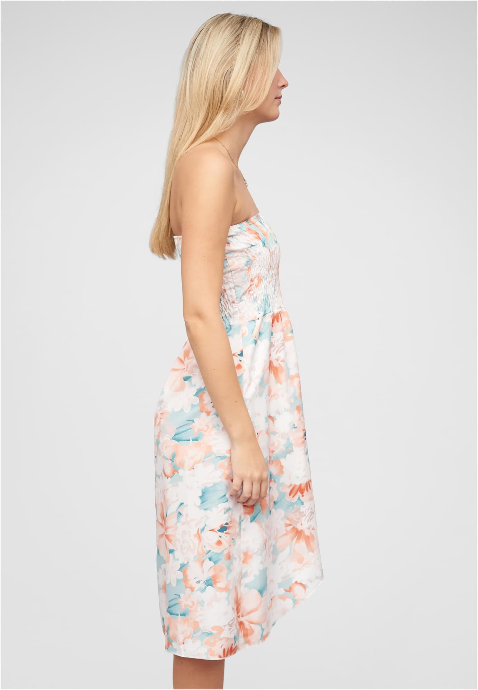 Cloud5ive Bandeau Kleid in Wrap Look und AOP Blumen Print – Bild 4