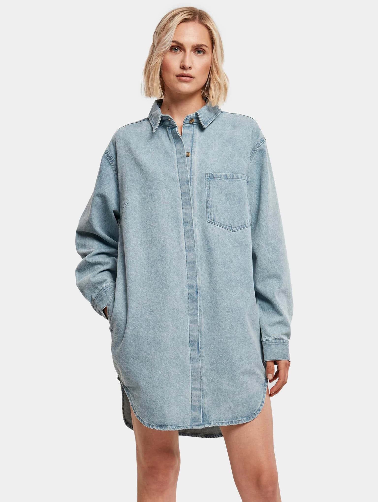 Urban Classics Ladies Oversized Denim Shirt Dress