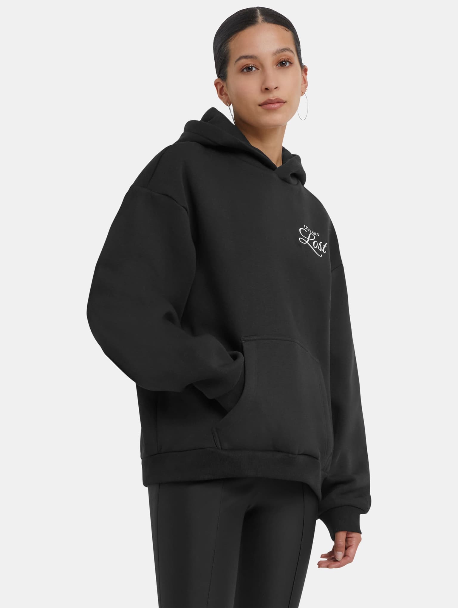 Miss Tee Lost Flowers Ladies Fluffy Hoody