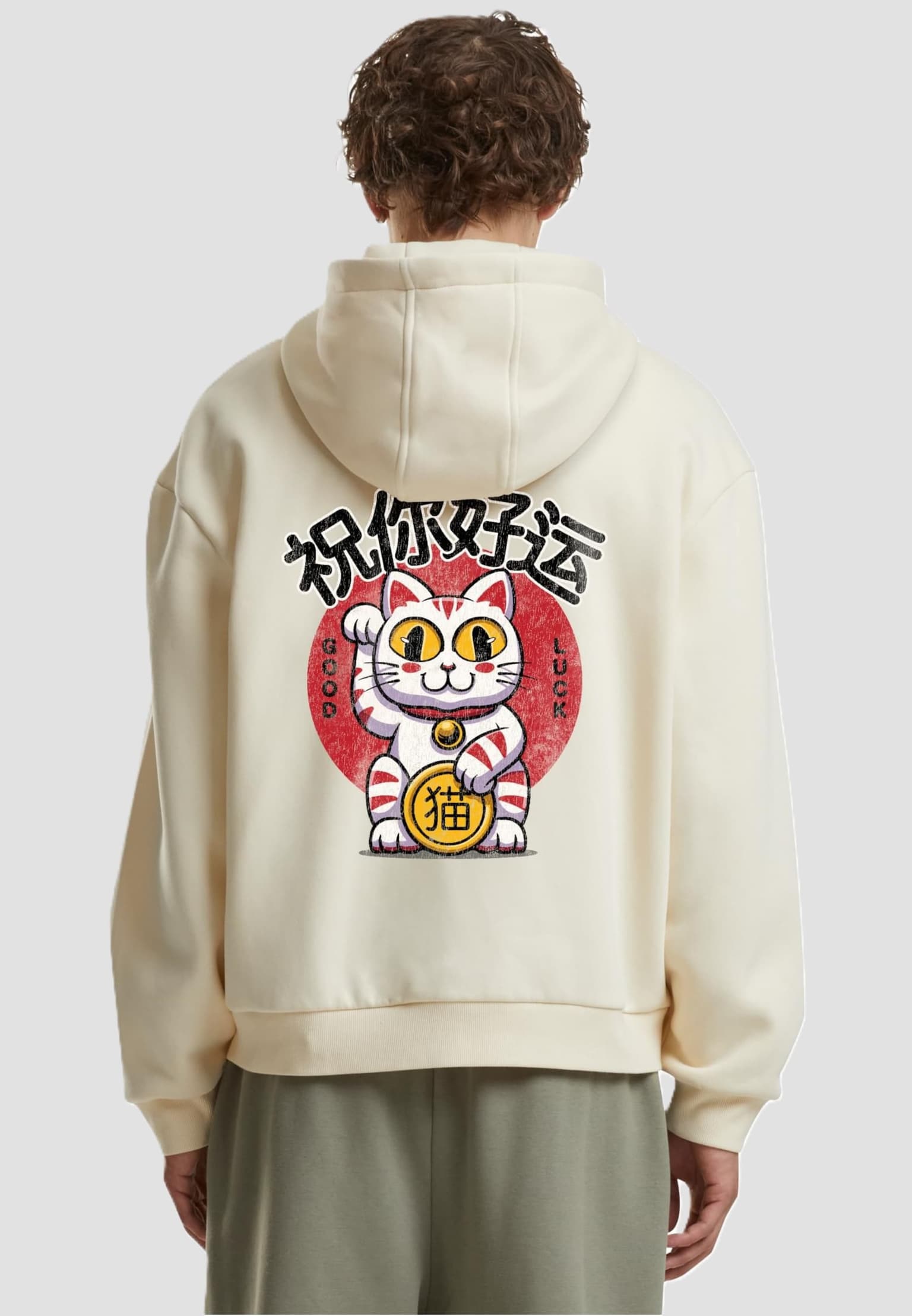 Mister Tee Good Luck Cat Fluffy Zip Hoody – Bild 2