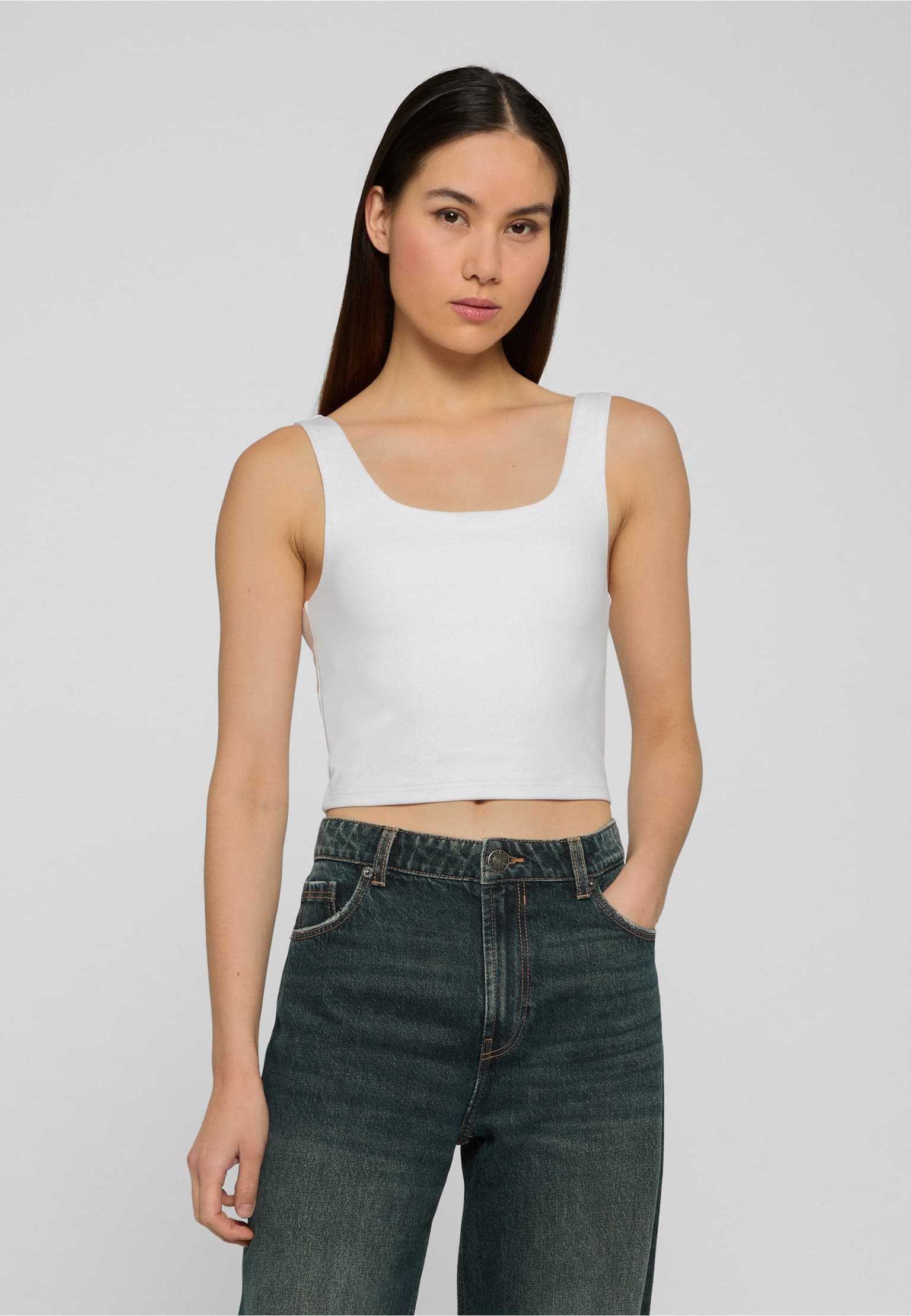 Urban Classics Ladies Cropped Polyamide Top