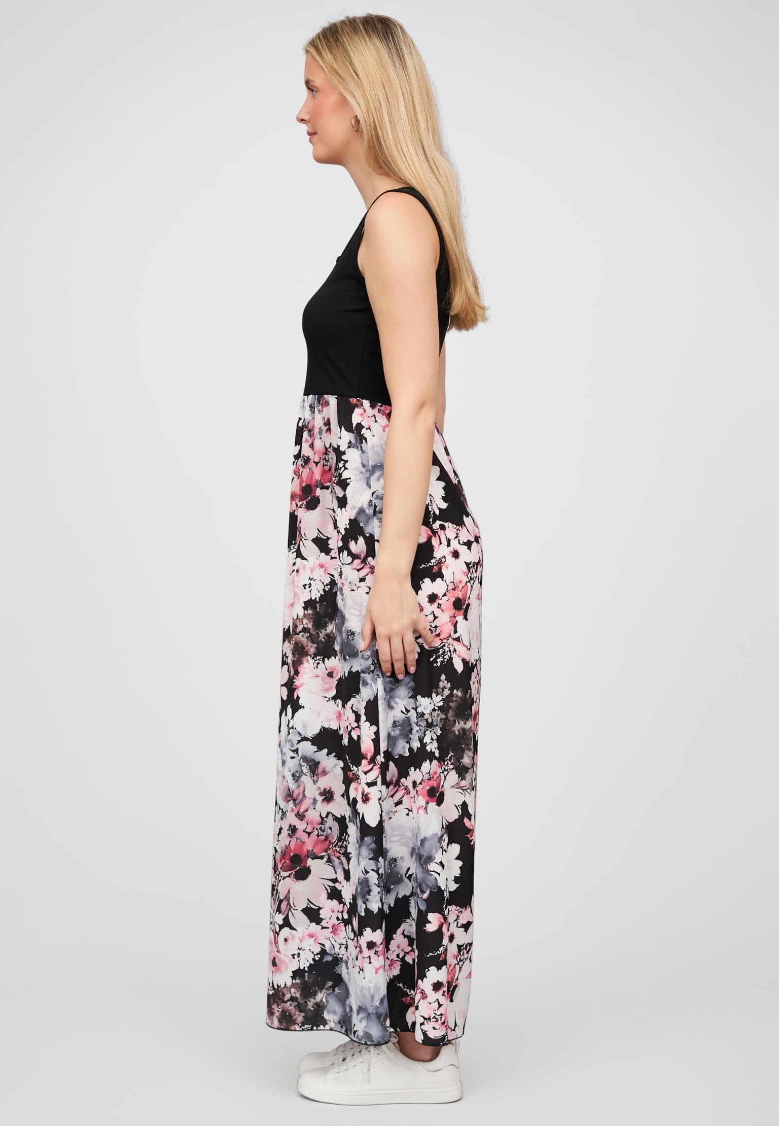 Cloud5ive Damen Maxi Kleid Blumen Muster – Bild 3