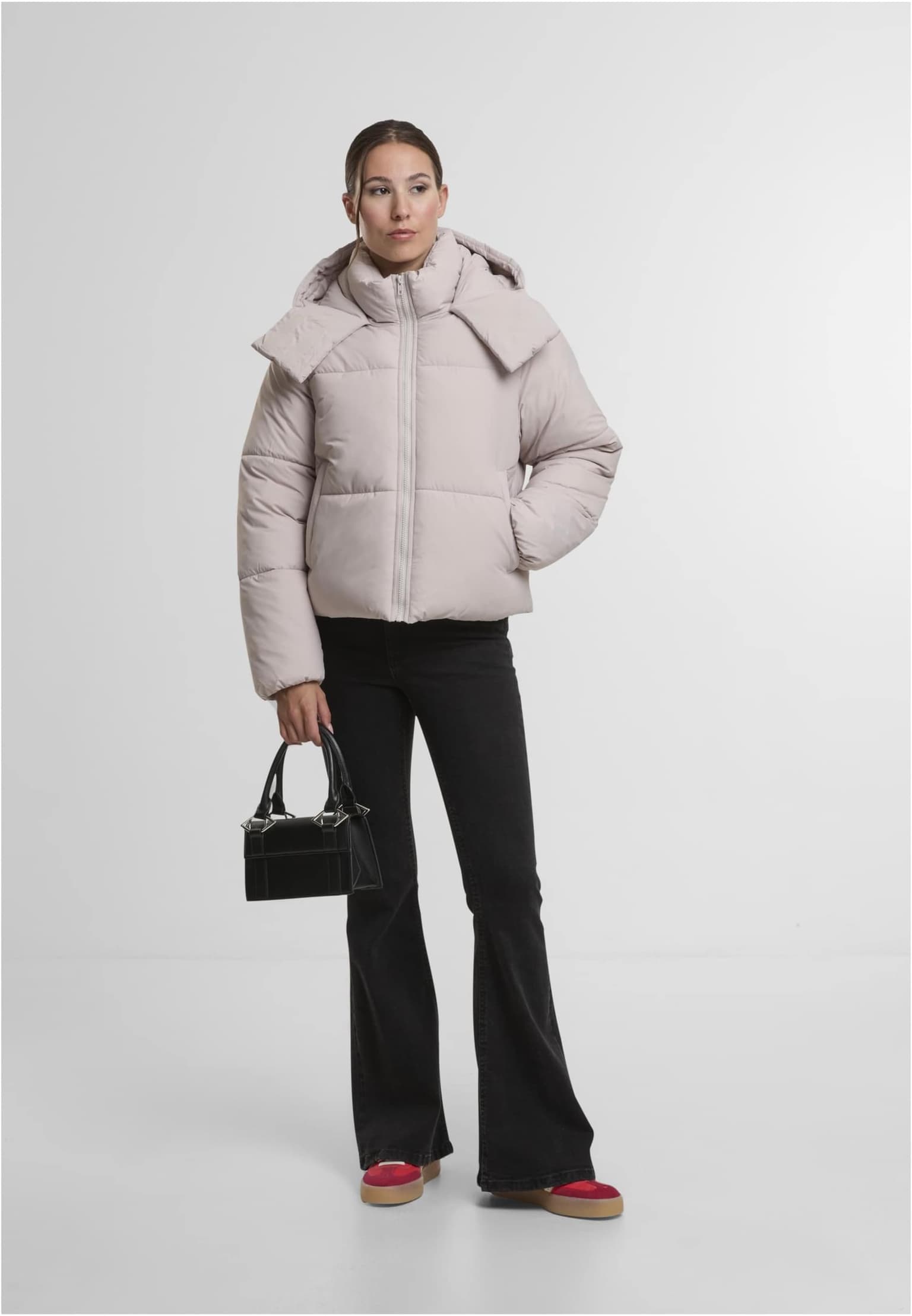 Urban Classics Ladies Hooded Collar Puffer Jacket – Bild 4
