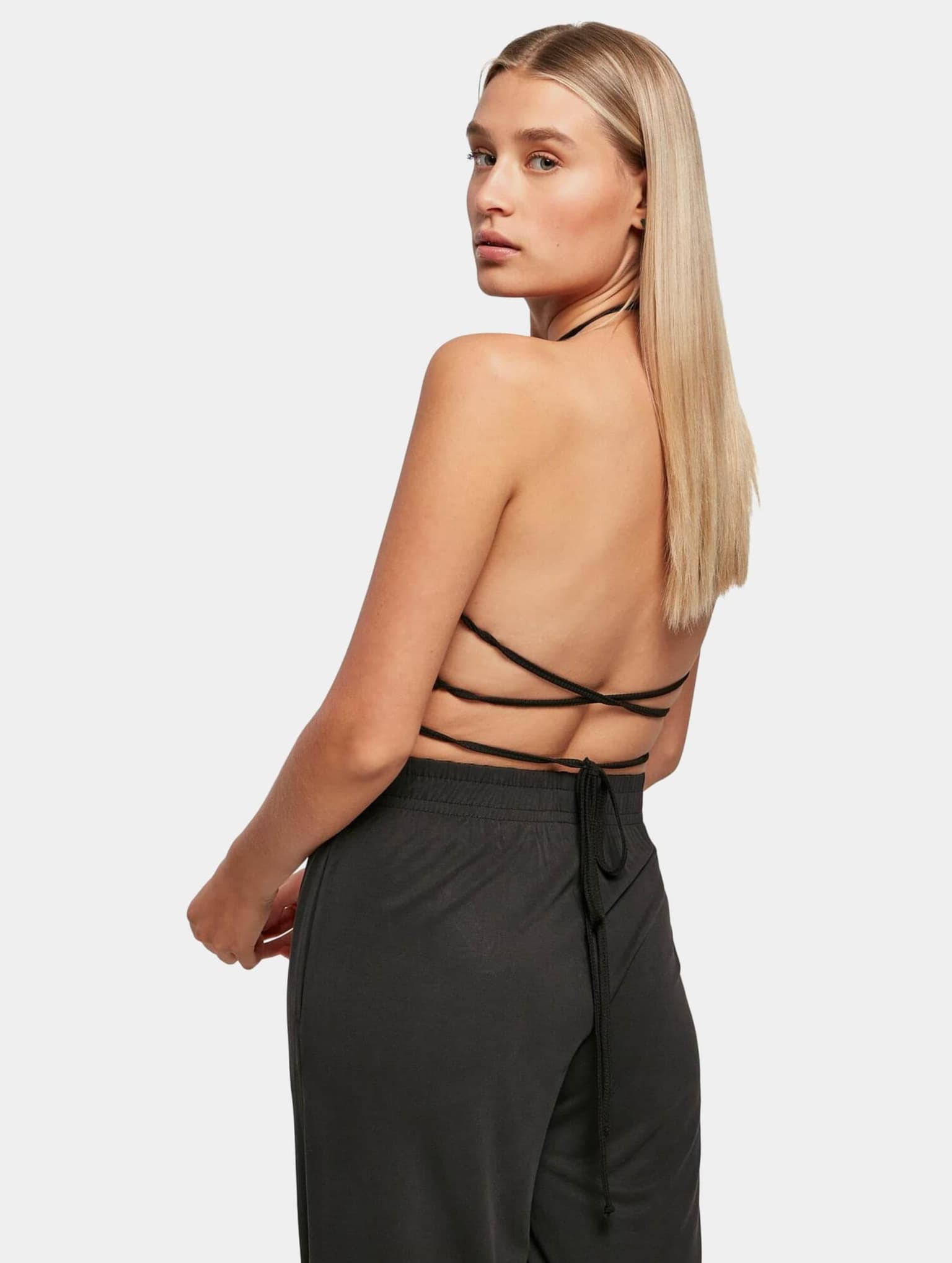 Urban Classics Ladies Rib Trapeze Cropped Top – Bild 2