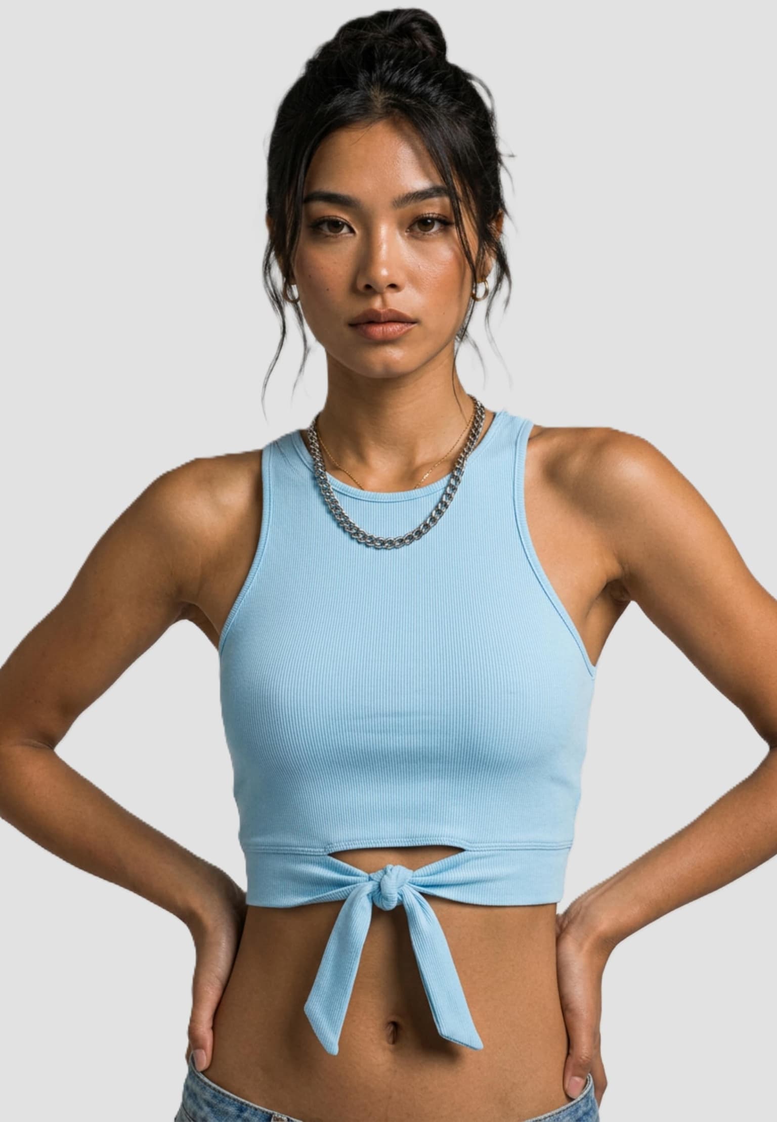 Urban Classics Ladies Cropped Knot Top