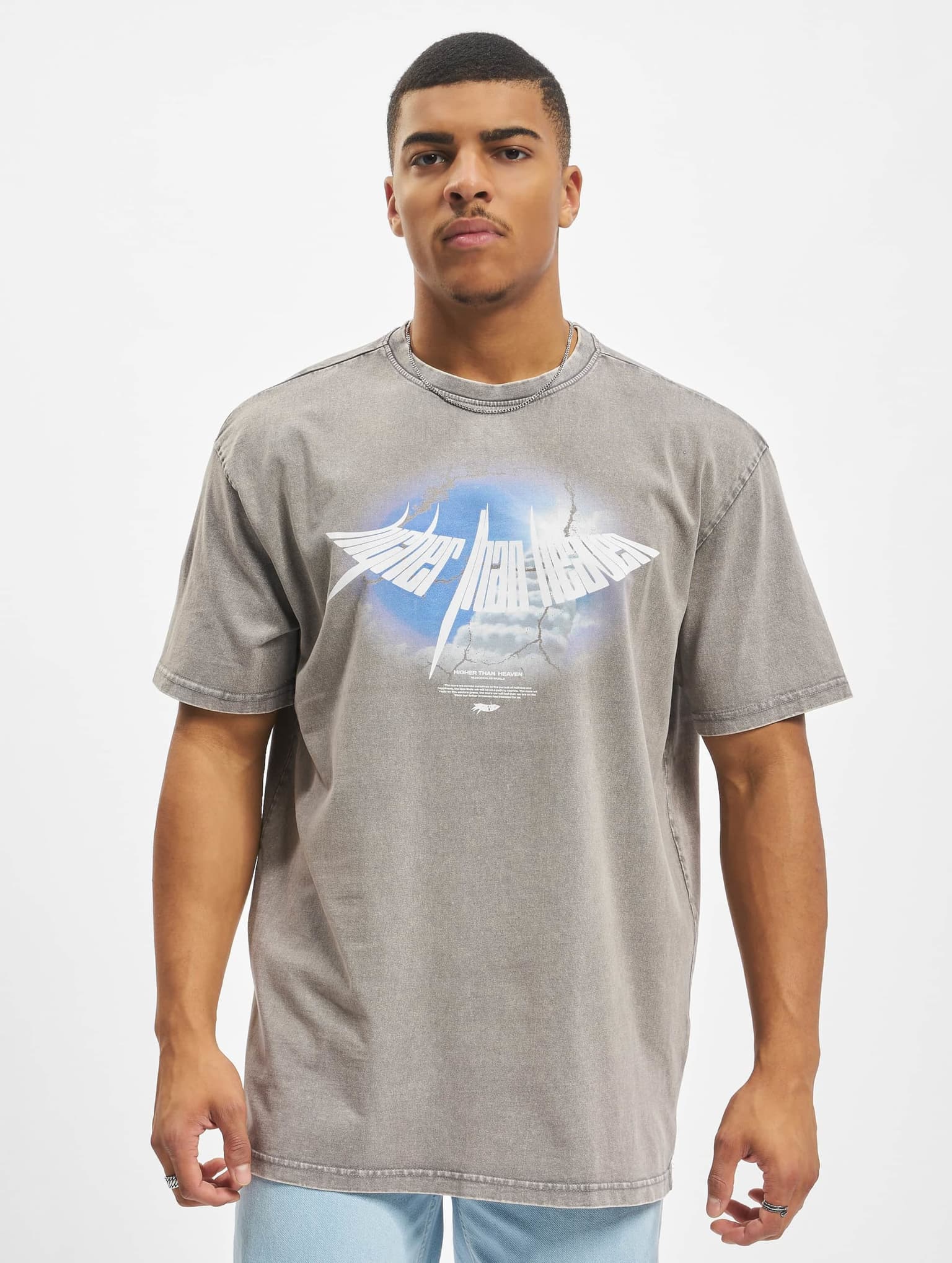 MJ Gonzales HIGHER THAN HEAVEN V.4 Acid Washed Heavy Oversize Tee – Bild 3