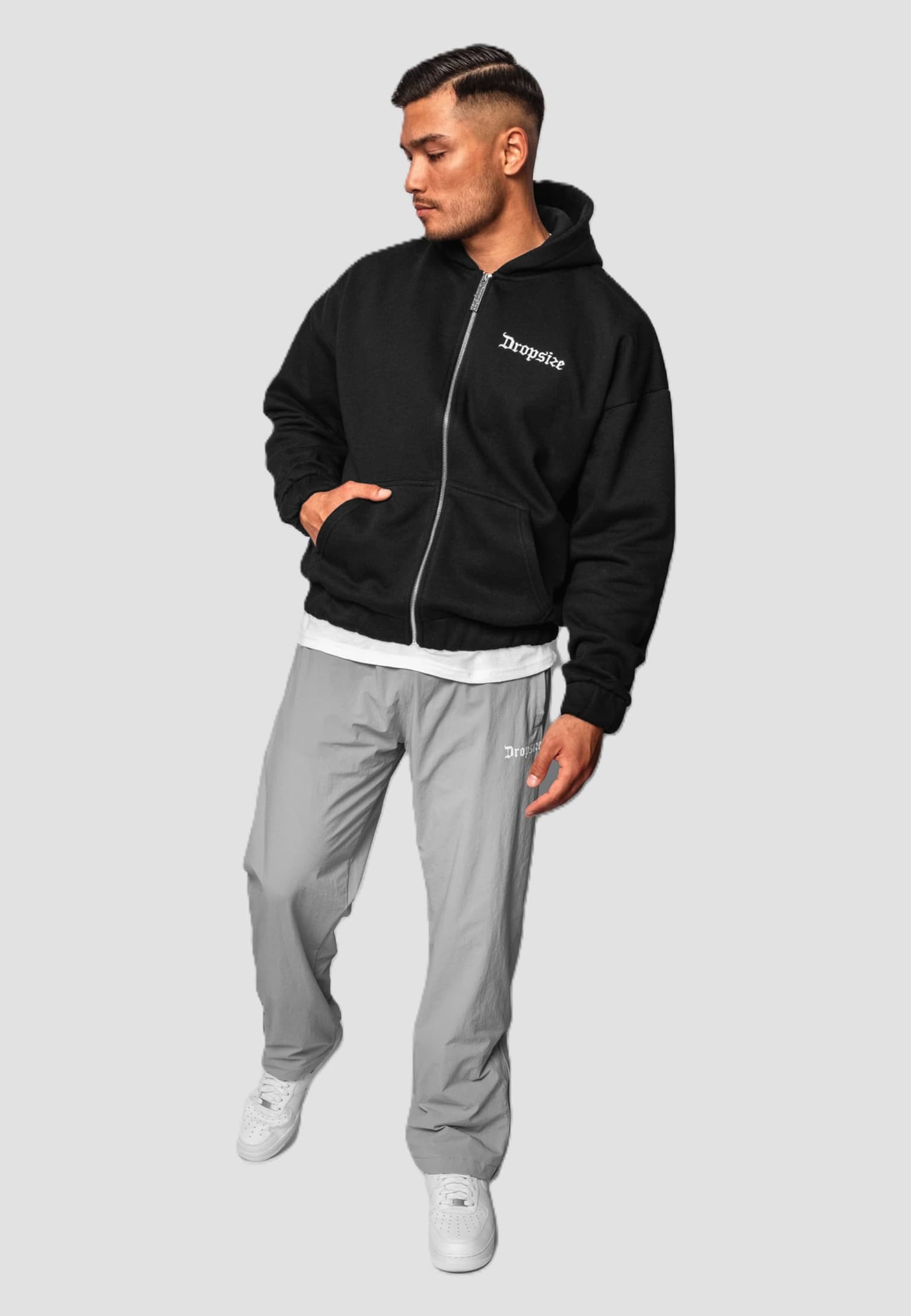 Dropsize Super Heavy Oversize Blank Zip Hoodie – Bild 3