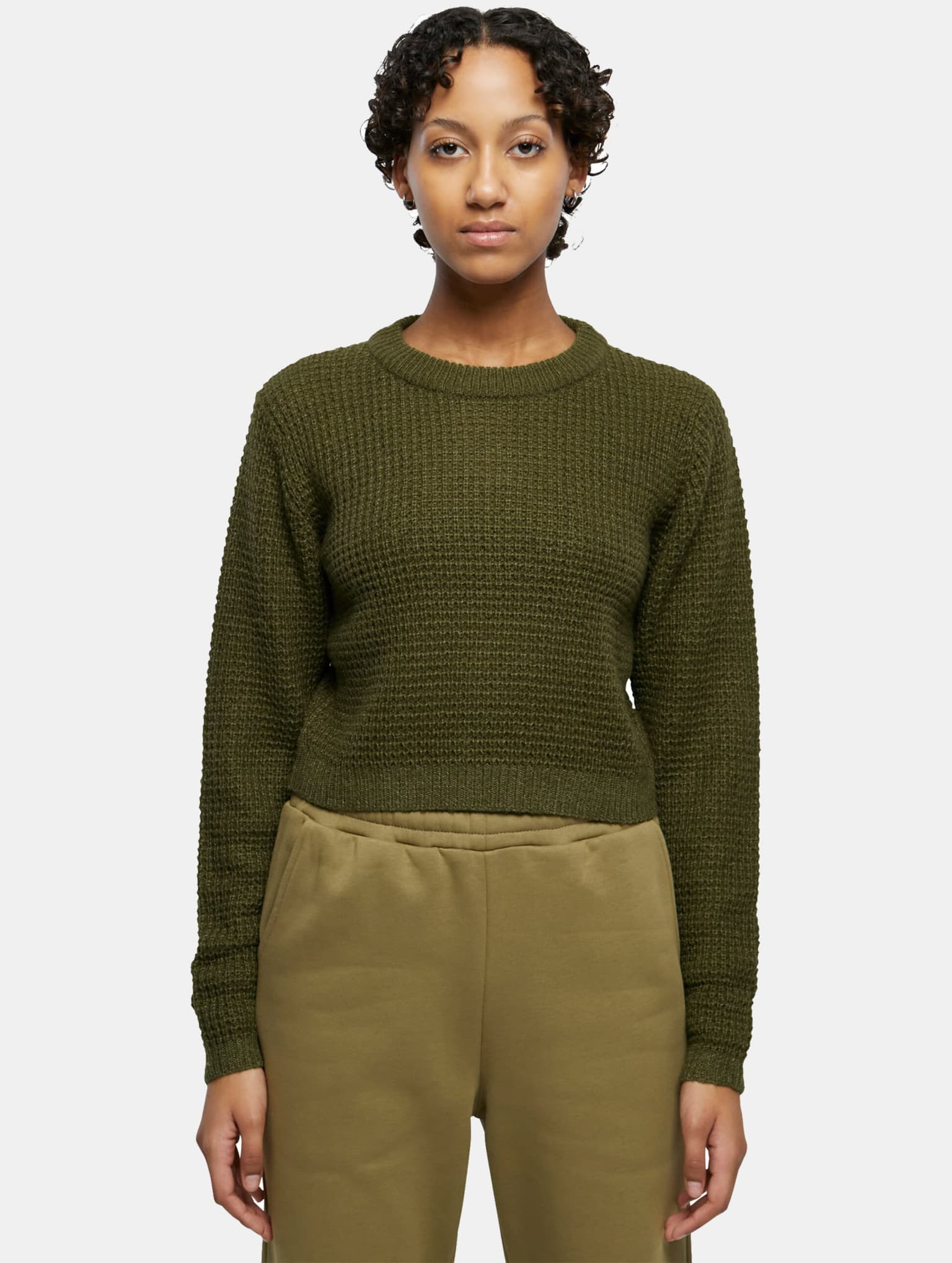 Urban Classics Ladies Short Waffle Sweater – Bild 3