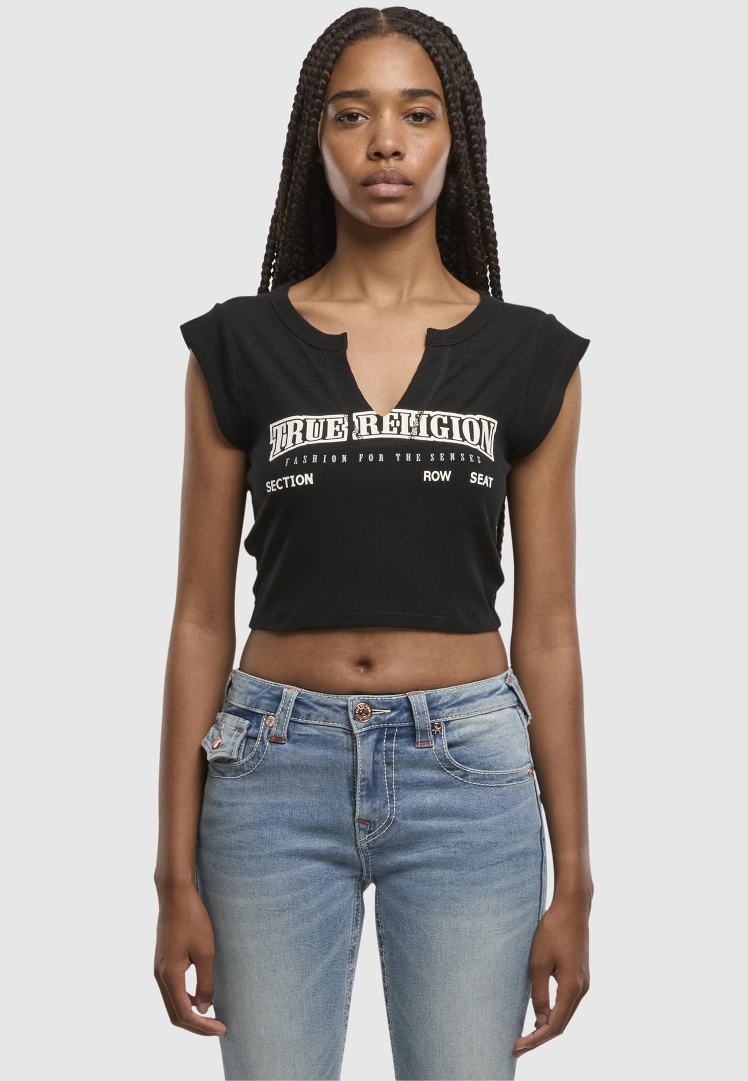 True Religion ANNIVERSARY TR RIBBED V NOTCH – Bild 3