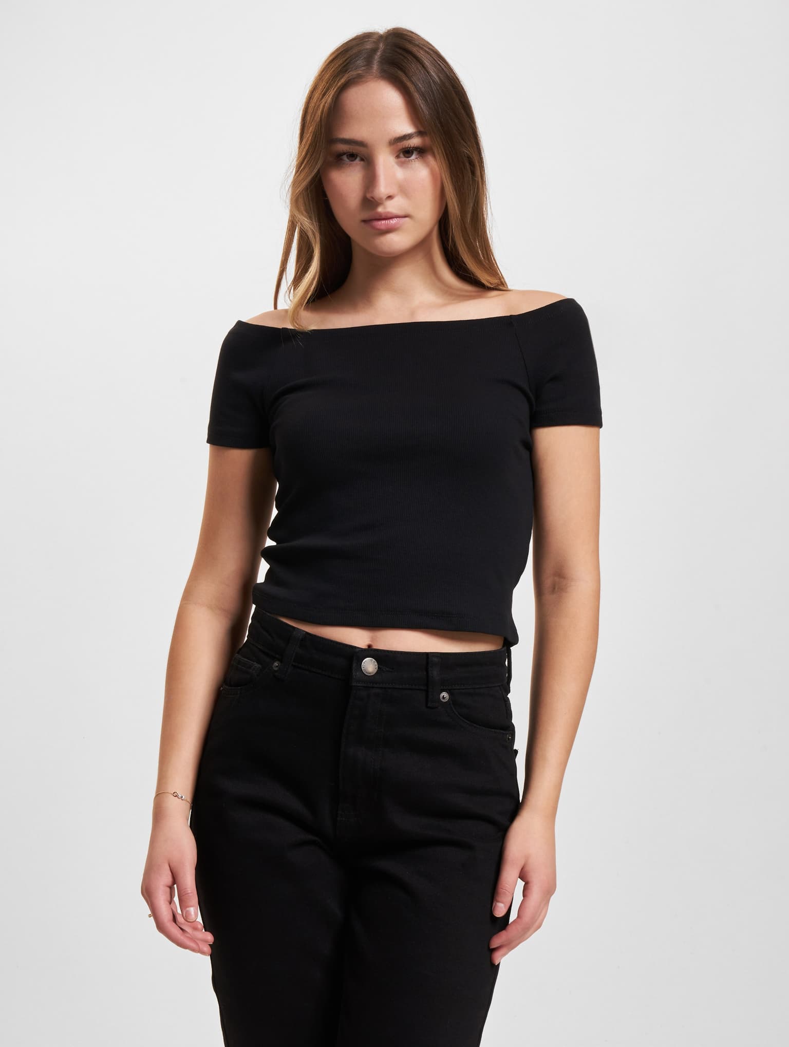 Urban Classics Ladies Off Shoulder Rib Tee 2-Pack – Bild 3