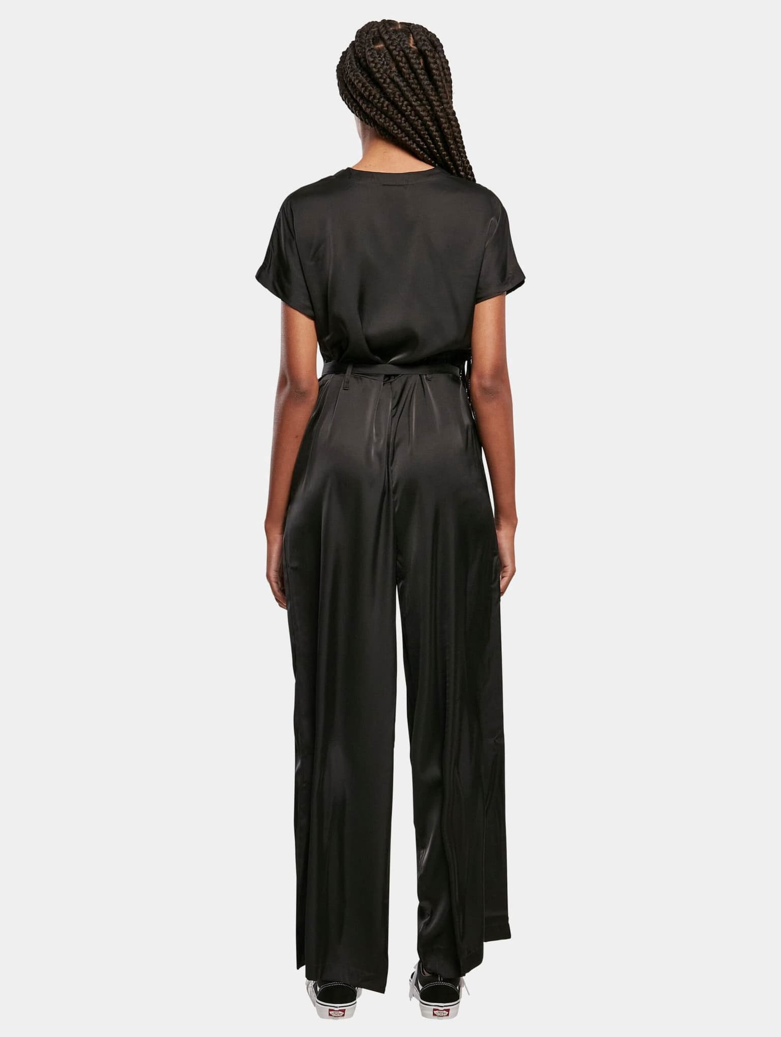 Urban Classics Ladies Satin Wide Leg Belt Jumpsuit – Bild 2