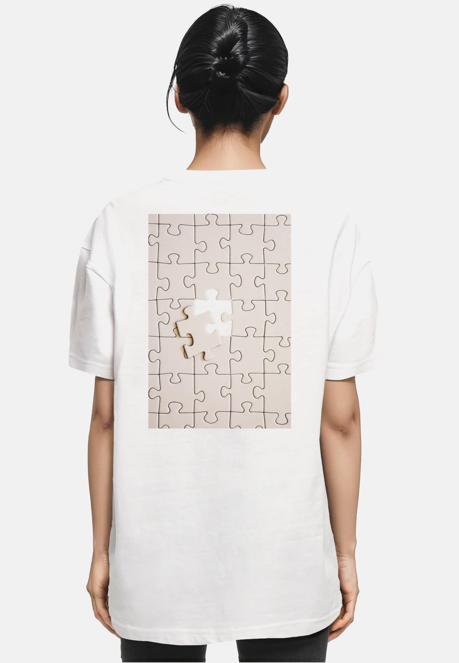 Merchcode Ladies Missing Piece Oversized Boyfriend Tee – Bild 2