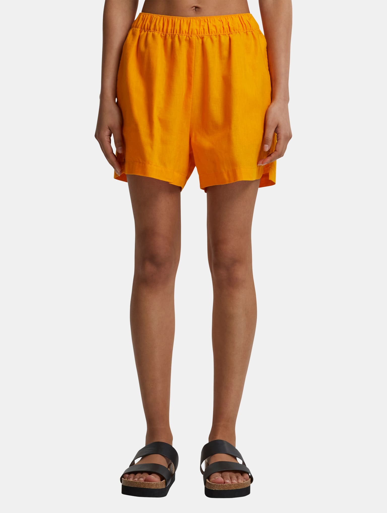Urban Classics Ladies Linen Mixed Short – Bild 3