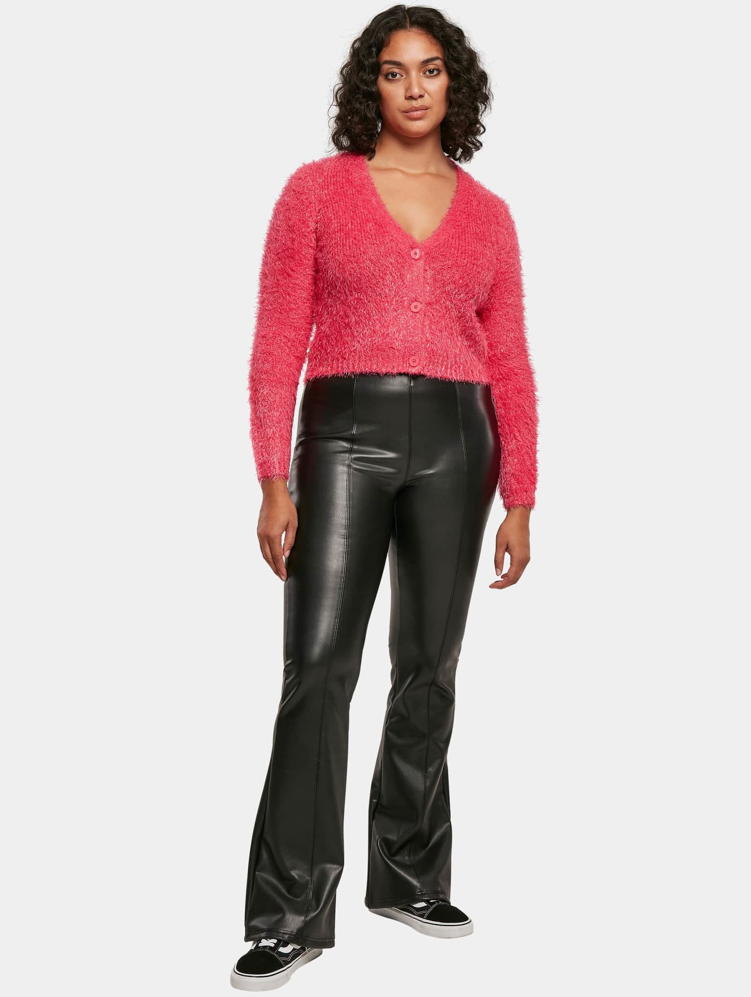 Urban Classics Ladies Cropped Feather Cardigan – Bild 4