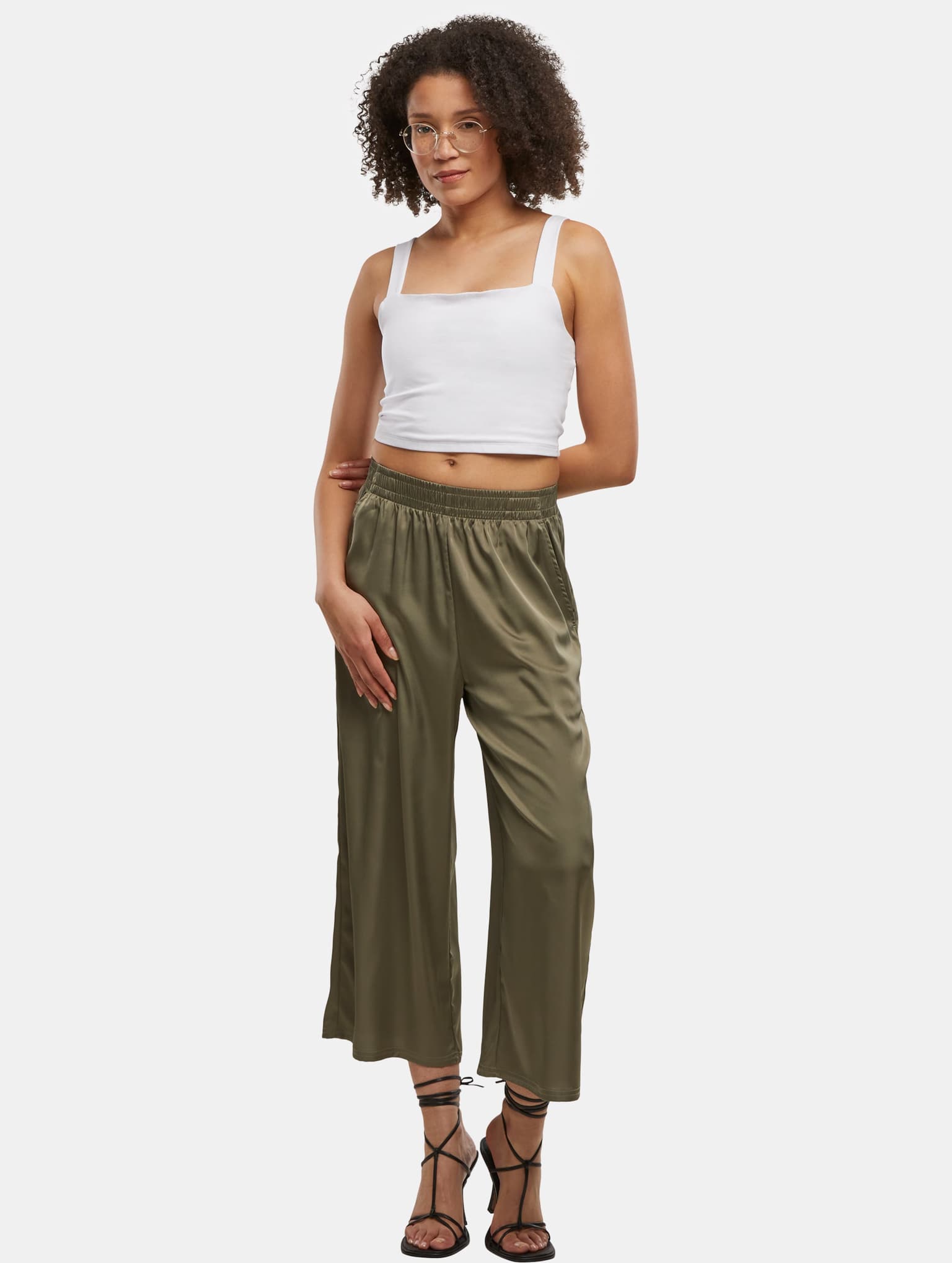 Urban Classics Ladies Satin Wide Leg Culotte – Bild 4