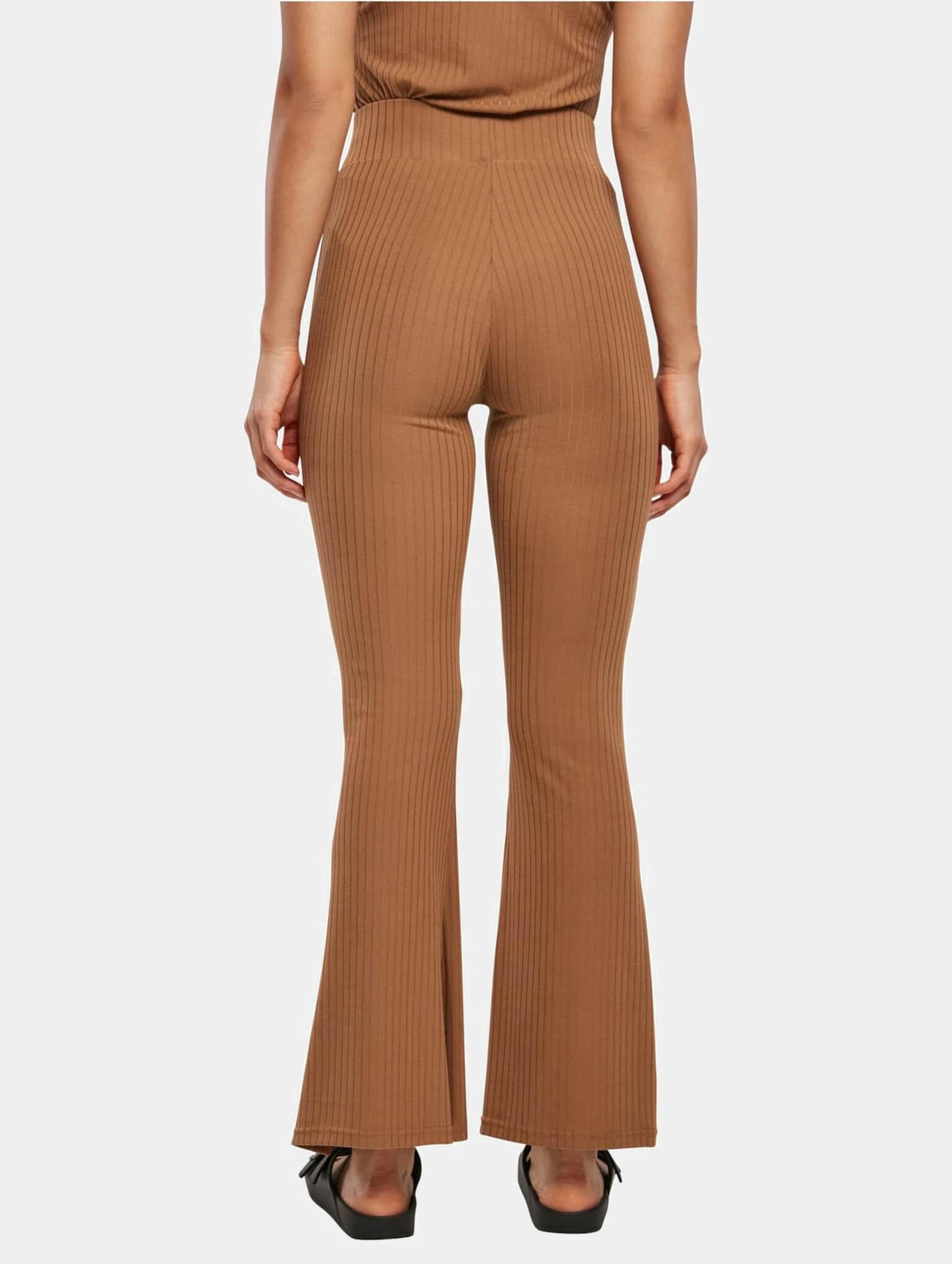 Urban Classics Ladies High Waist Rib Flared Leggings – Bild 2