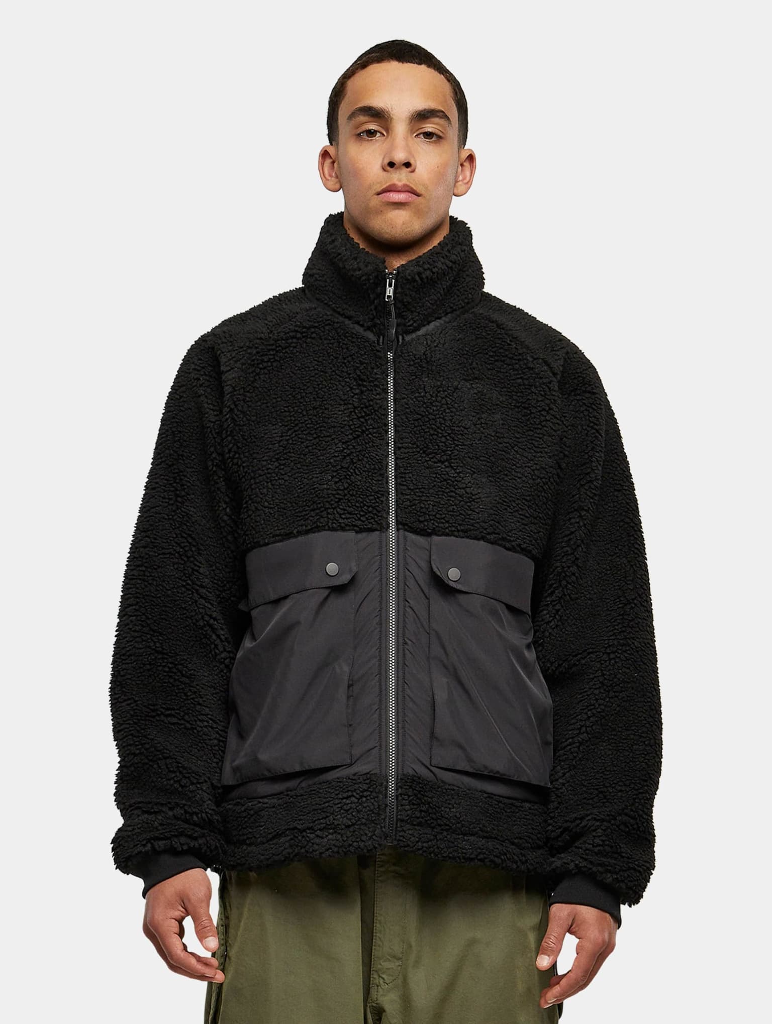 Urban Classics Short Raglan Sherpa Jacket – Bild 3