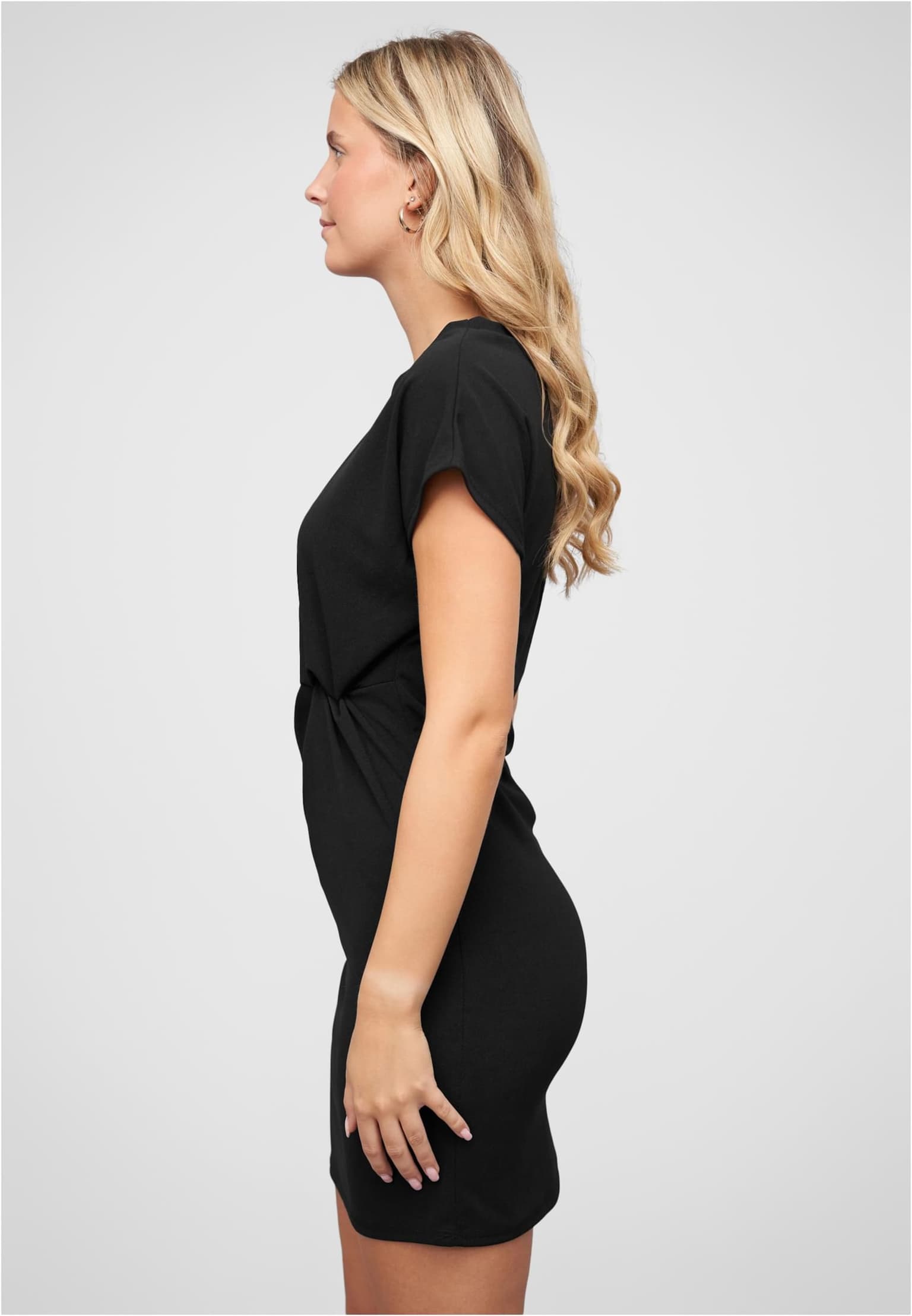 Cloud5ive T-Shirt-Kleid mit seitlich gerafftem Detail und Rundhals – Bild 3