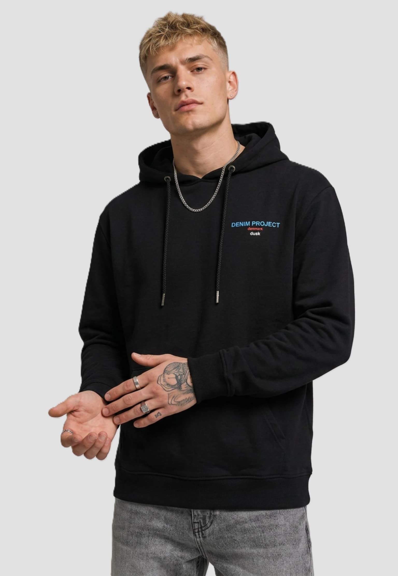 Denim Project Dplogo Color Details Hoodie