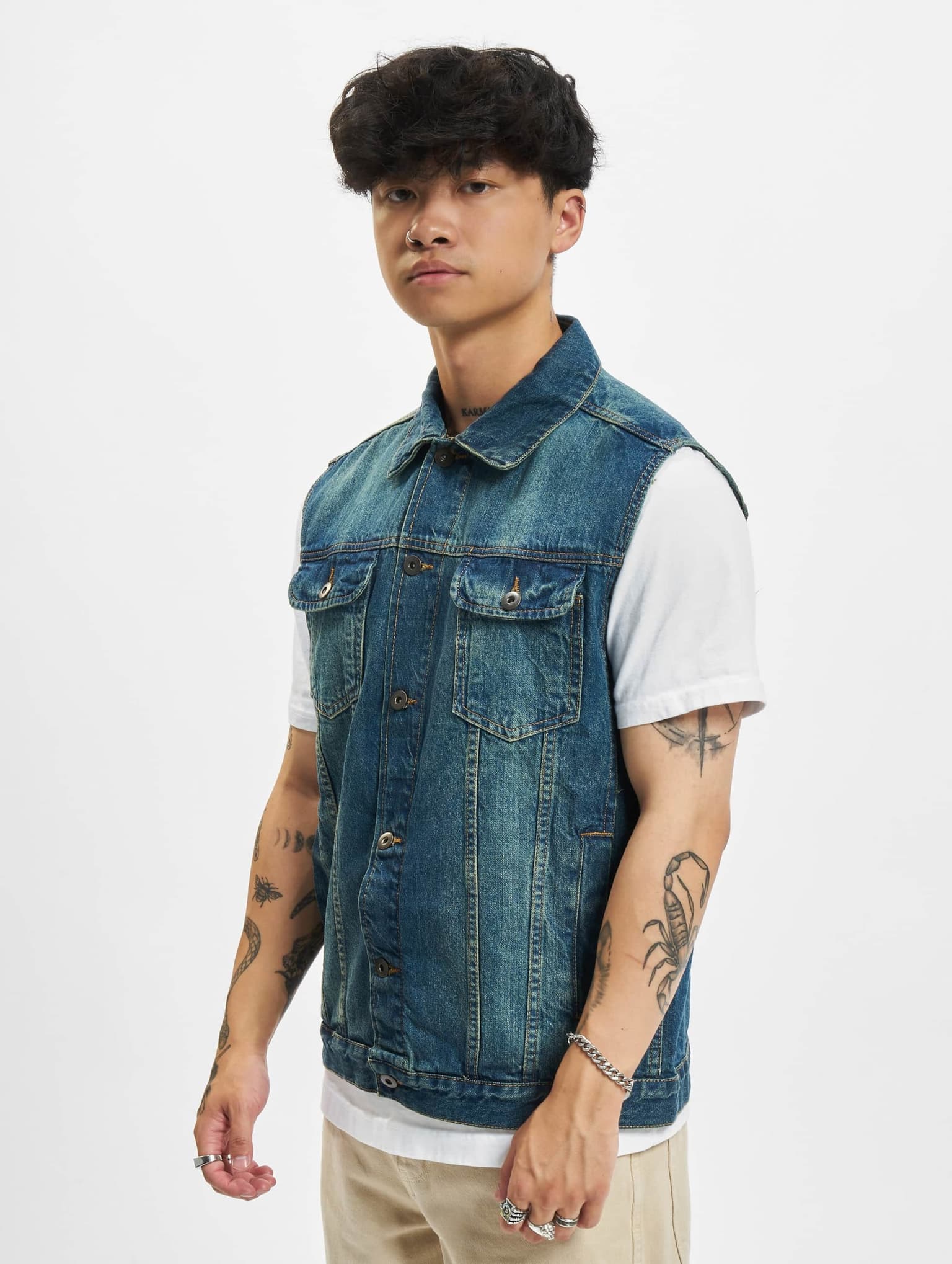 Urban Classics Denim Vest – Bild 3