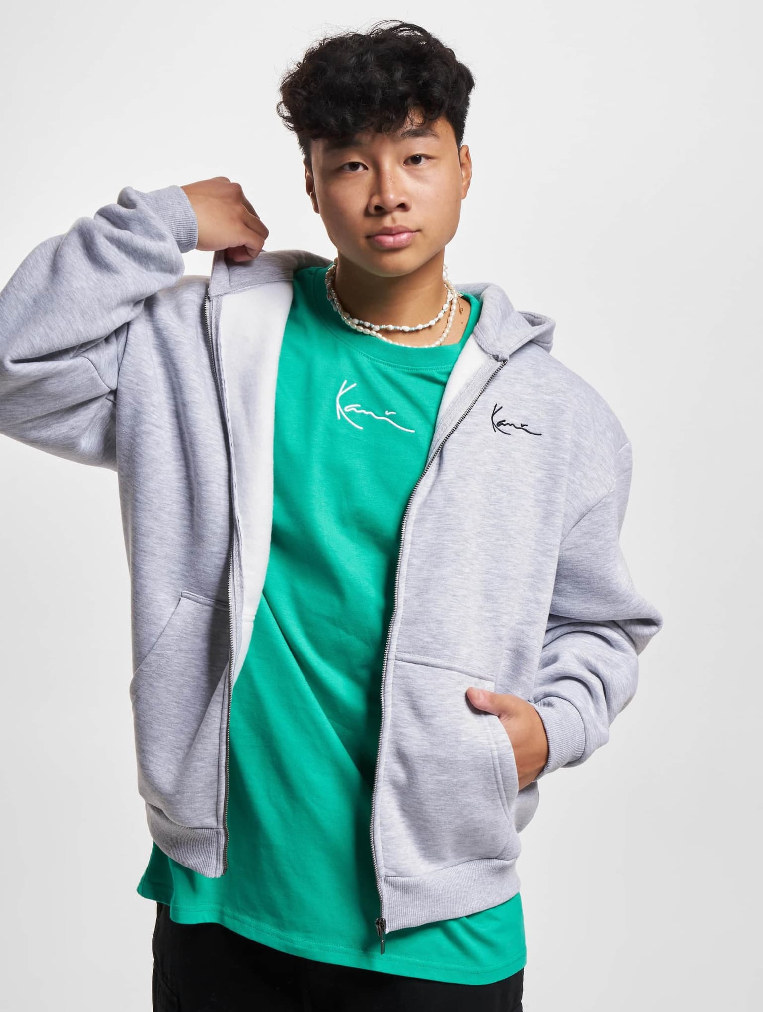 Karl Kani KM-ZH011-013-03 Chest Signature Essential Zip Hoodie