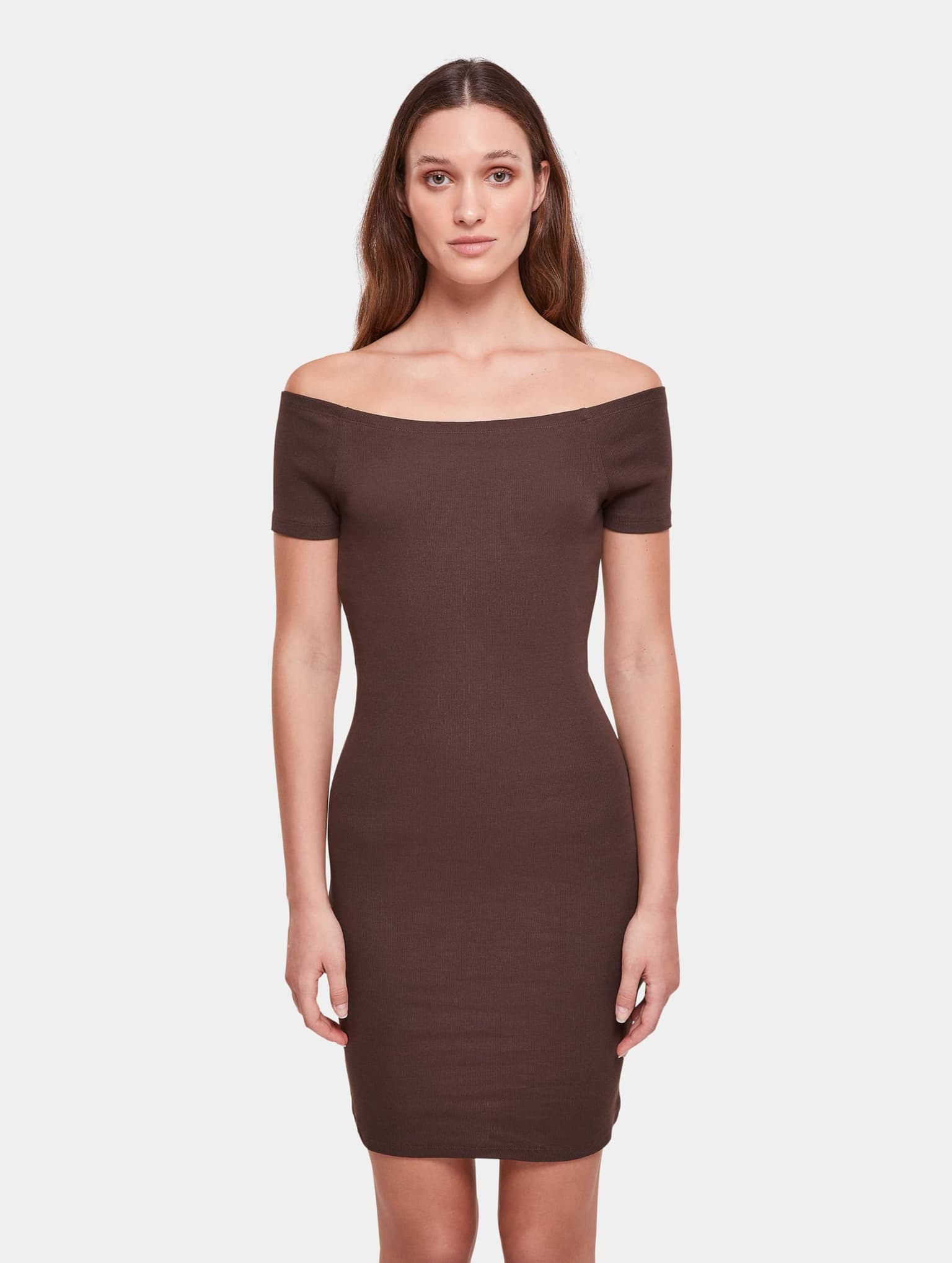 Urban Classics Ladies Off Shoulder Rib Dress – Bild 3