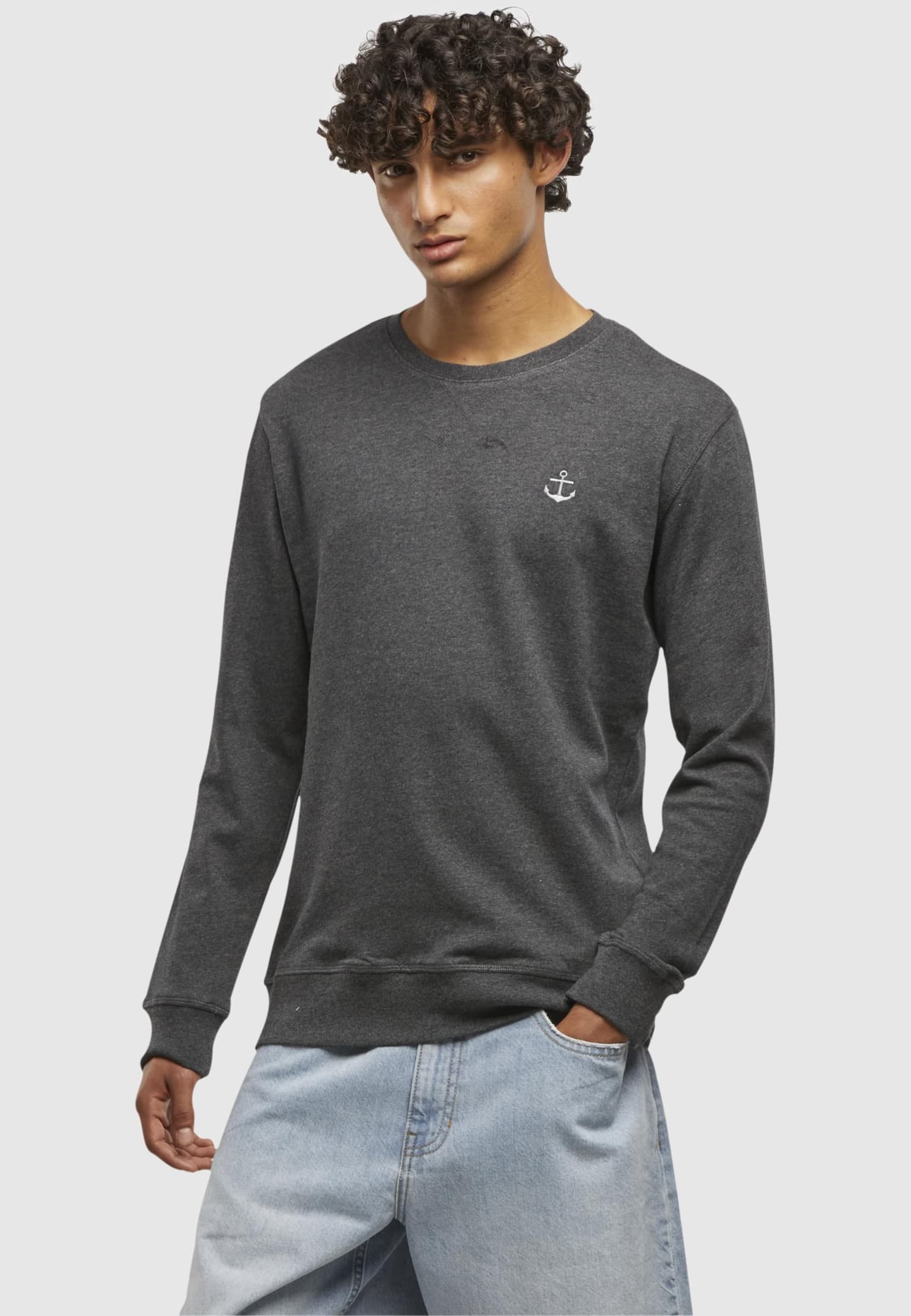 Mister Tee Anchor Sign EMB Light Crew Sweatshirt