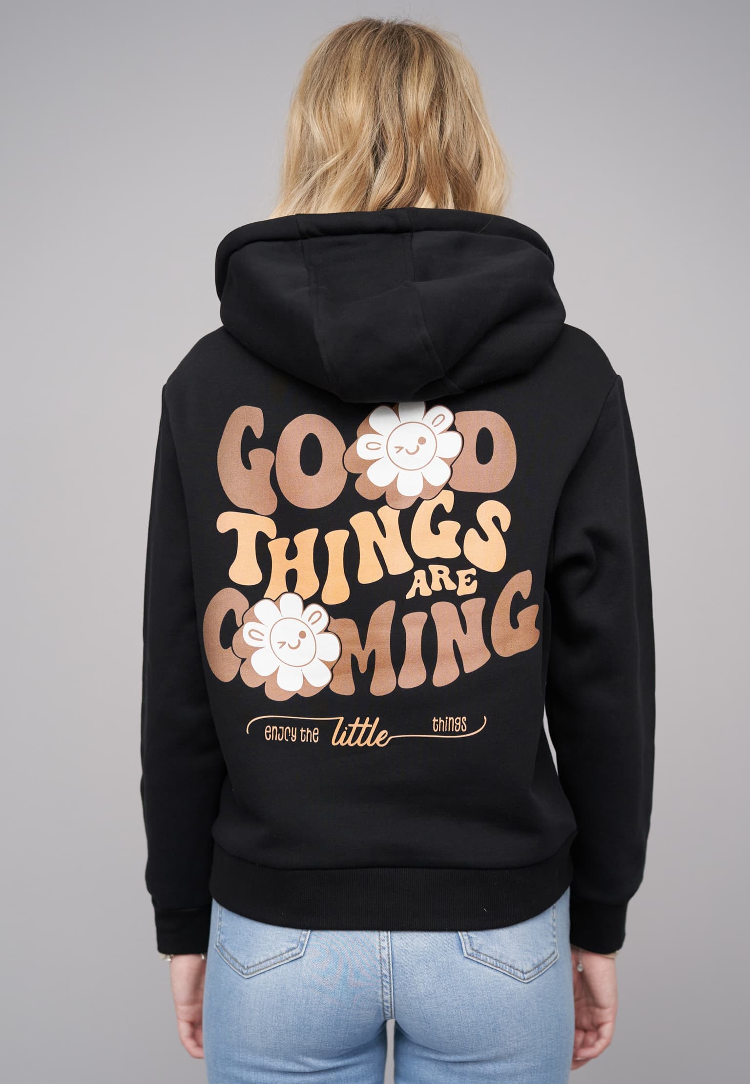 Cloud5ive Ladies 77 Good Things Black Everyday Hoodie – Bild 2