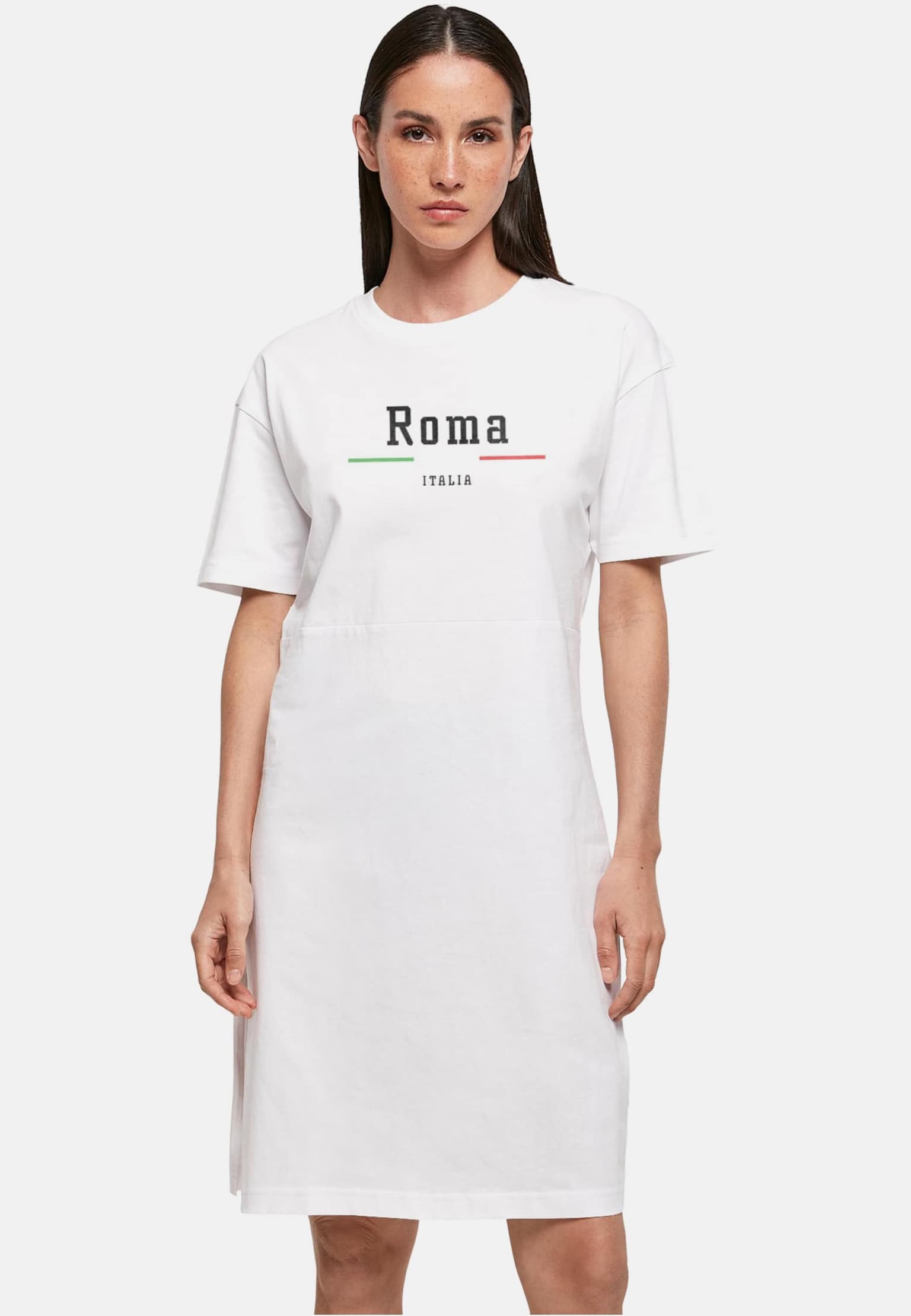 Merchcode Ladies Roma Essentials Oversized Slit Tee Dress