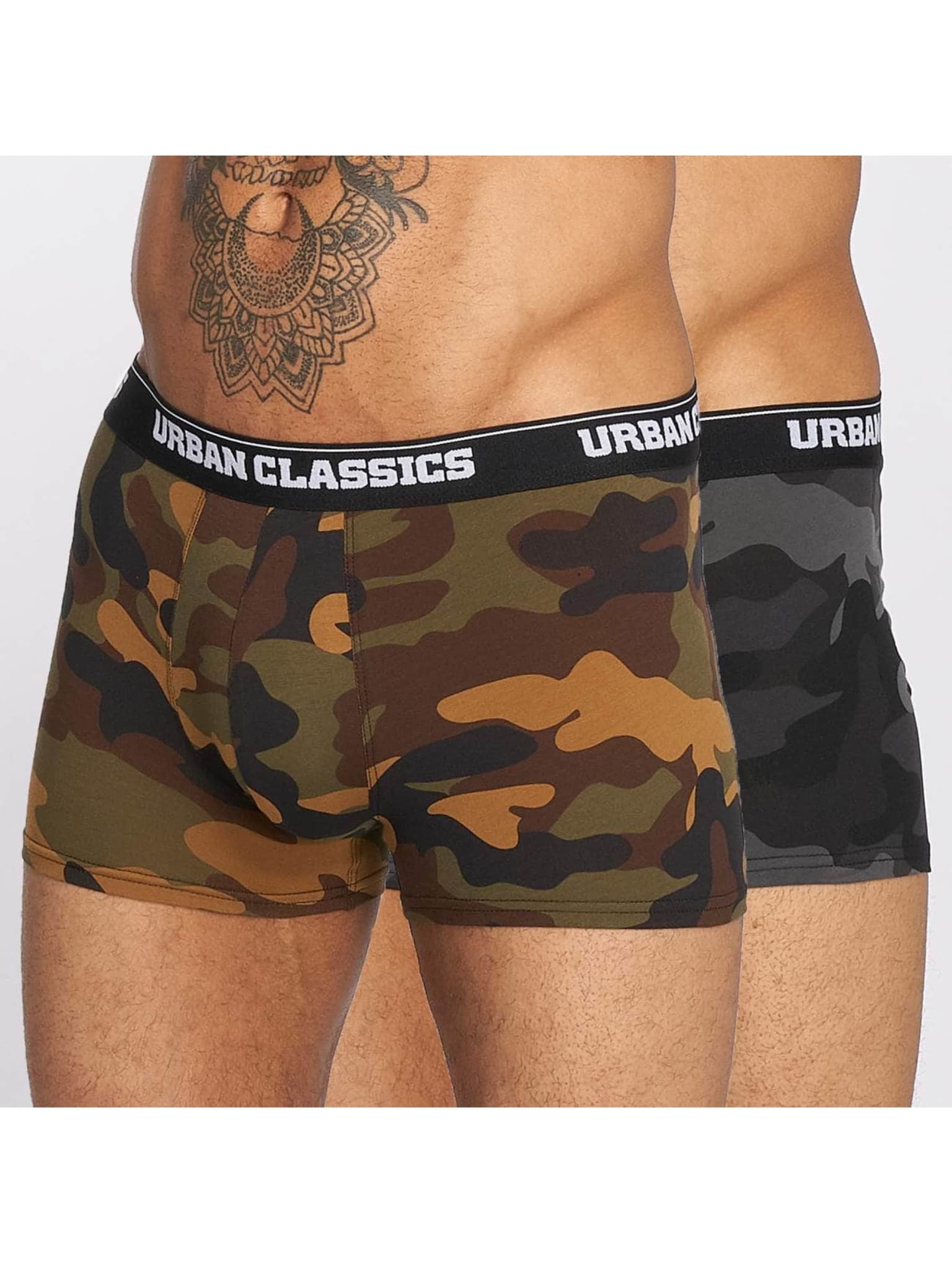 Urban Classics 2-Pack Camo Boxer Short