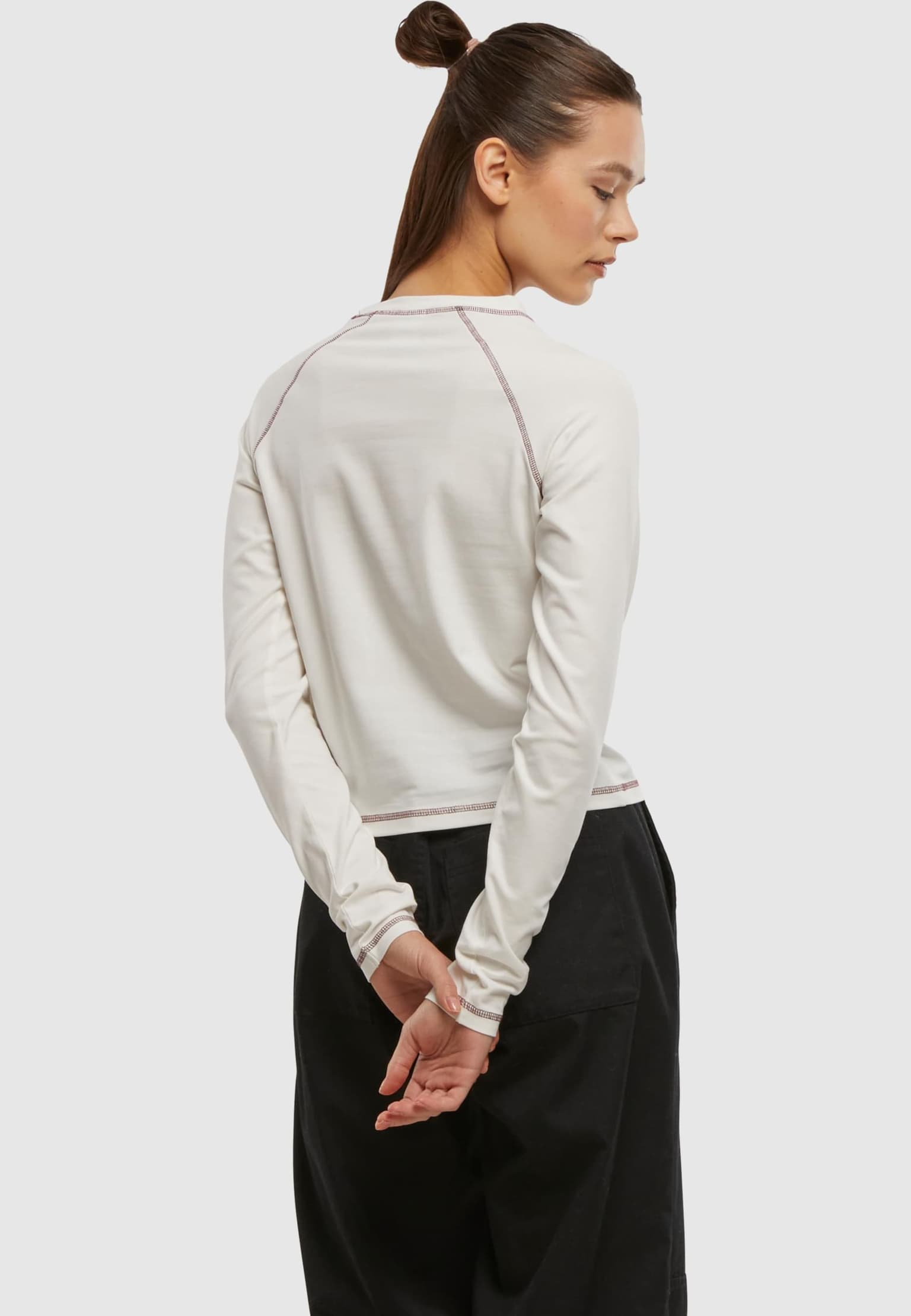 Urban Classics Ladies Contrast Jersey Longsleeve – Bild 2