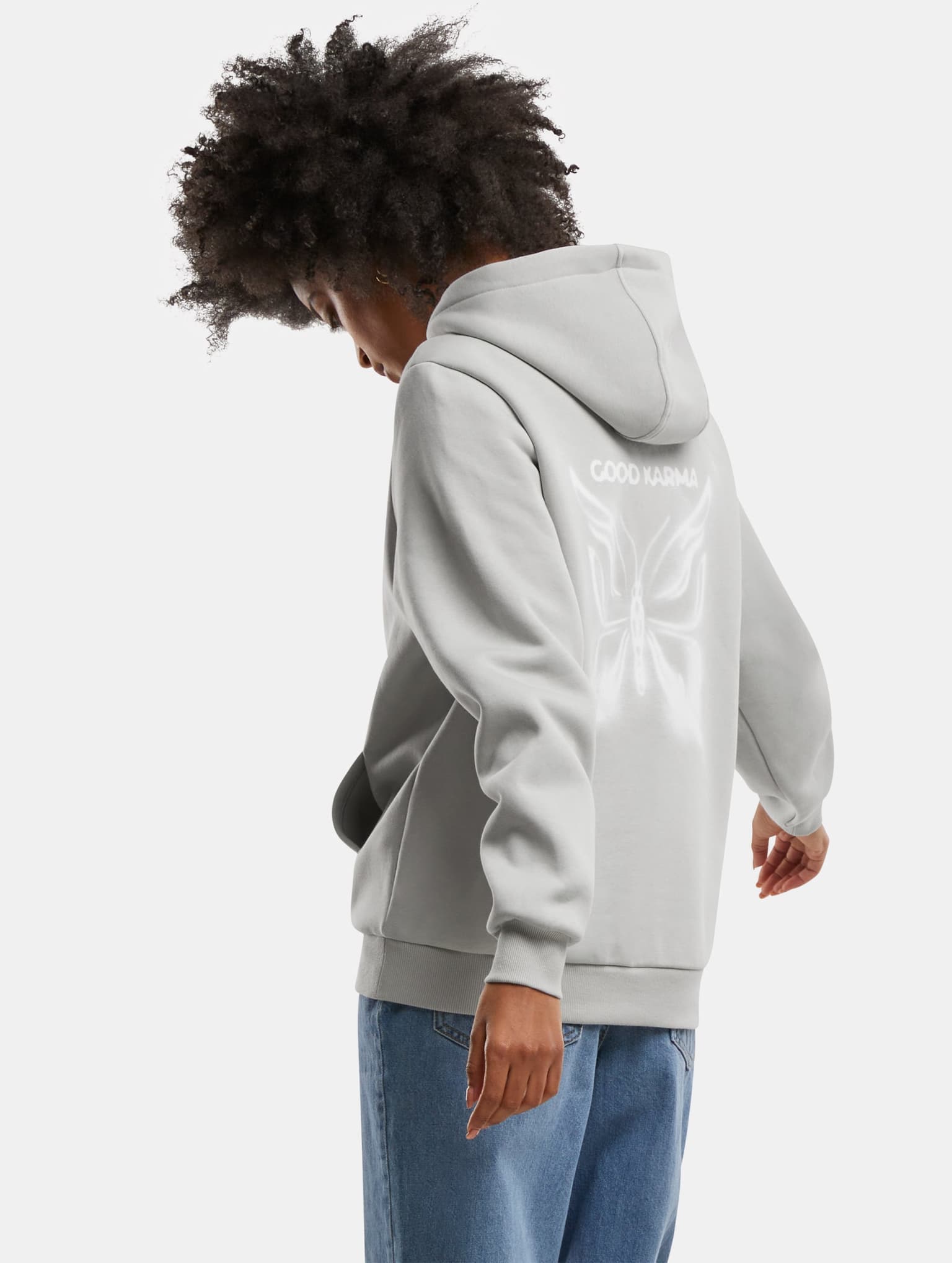 Miss Tee Karma Butterfly Ladies Fluffy Hoody – Bild 2