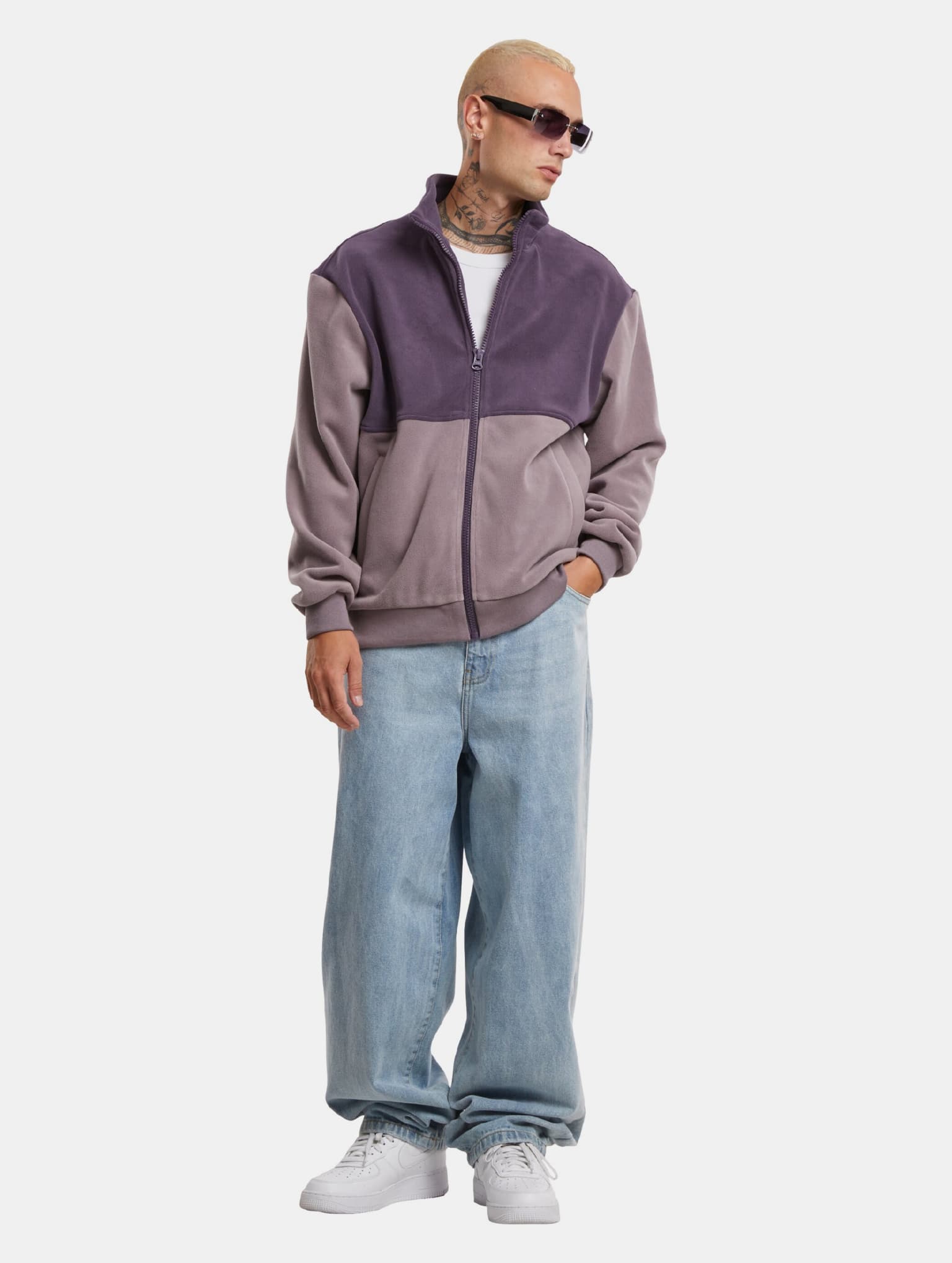 Urban Classics Colour Block Polar Fleece Übergangsjacke – Bild 4