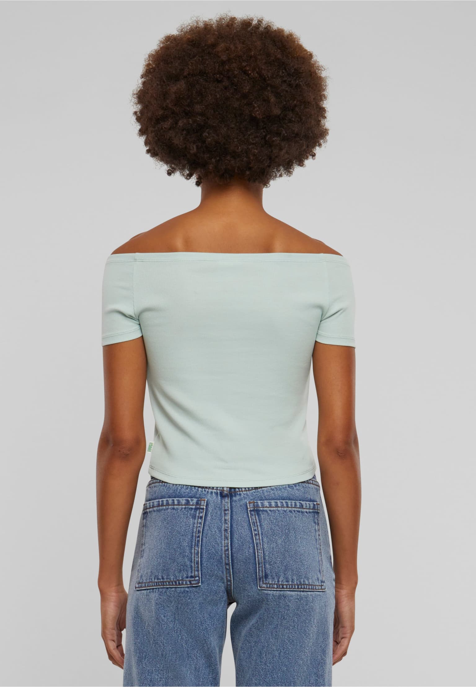 Urban Classics Ladies Essentials Off Shoulder Rib Tee – Bild 2