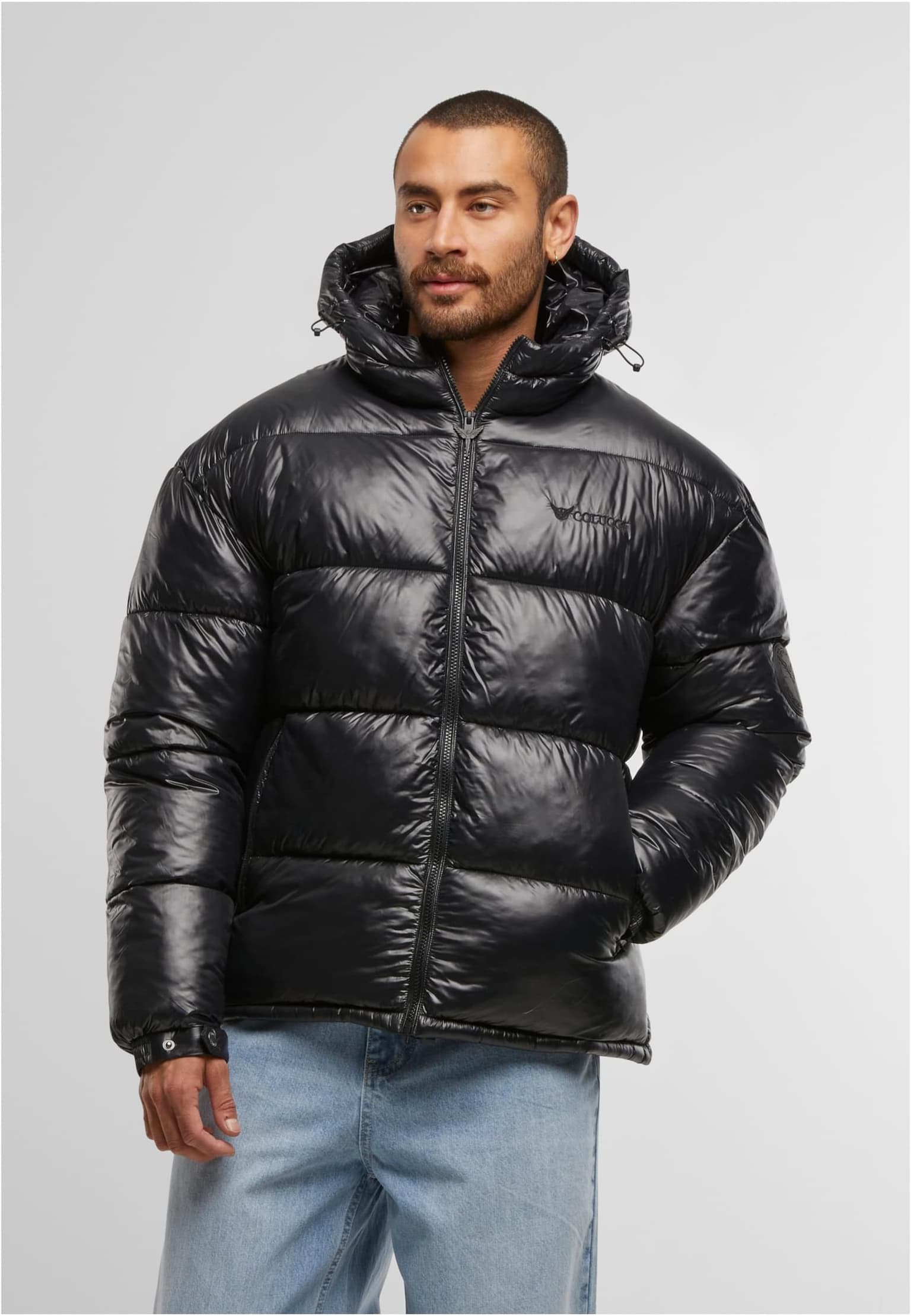 Colucci HOODED PUFFER JACKET SHINY