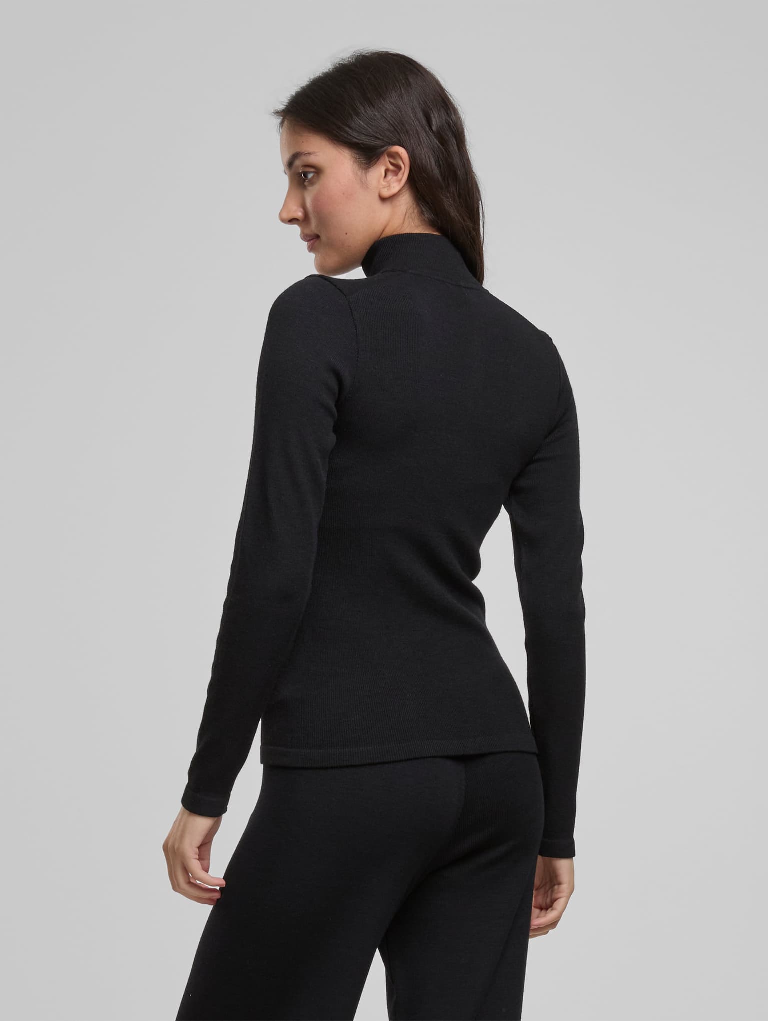 AMN-244-TOP-23100180-010 AIMN Ribbed Wool Half Zip – Bild 2