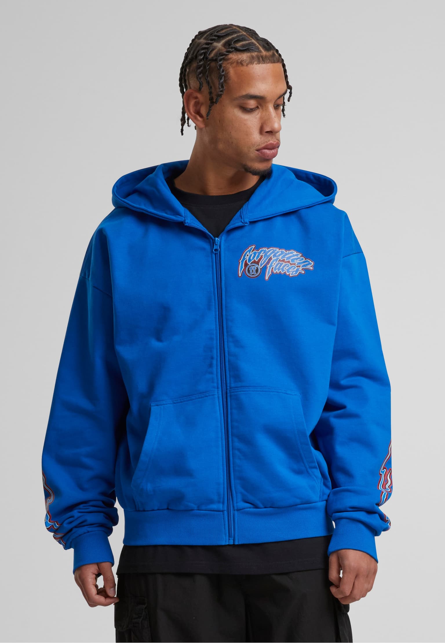 Forgotten Faces Hooded Guy Oversize Zip Hoody