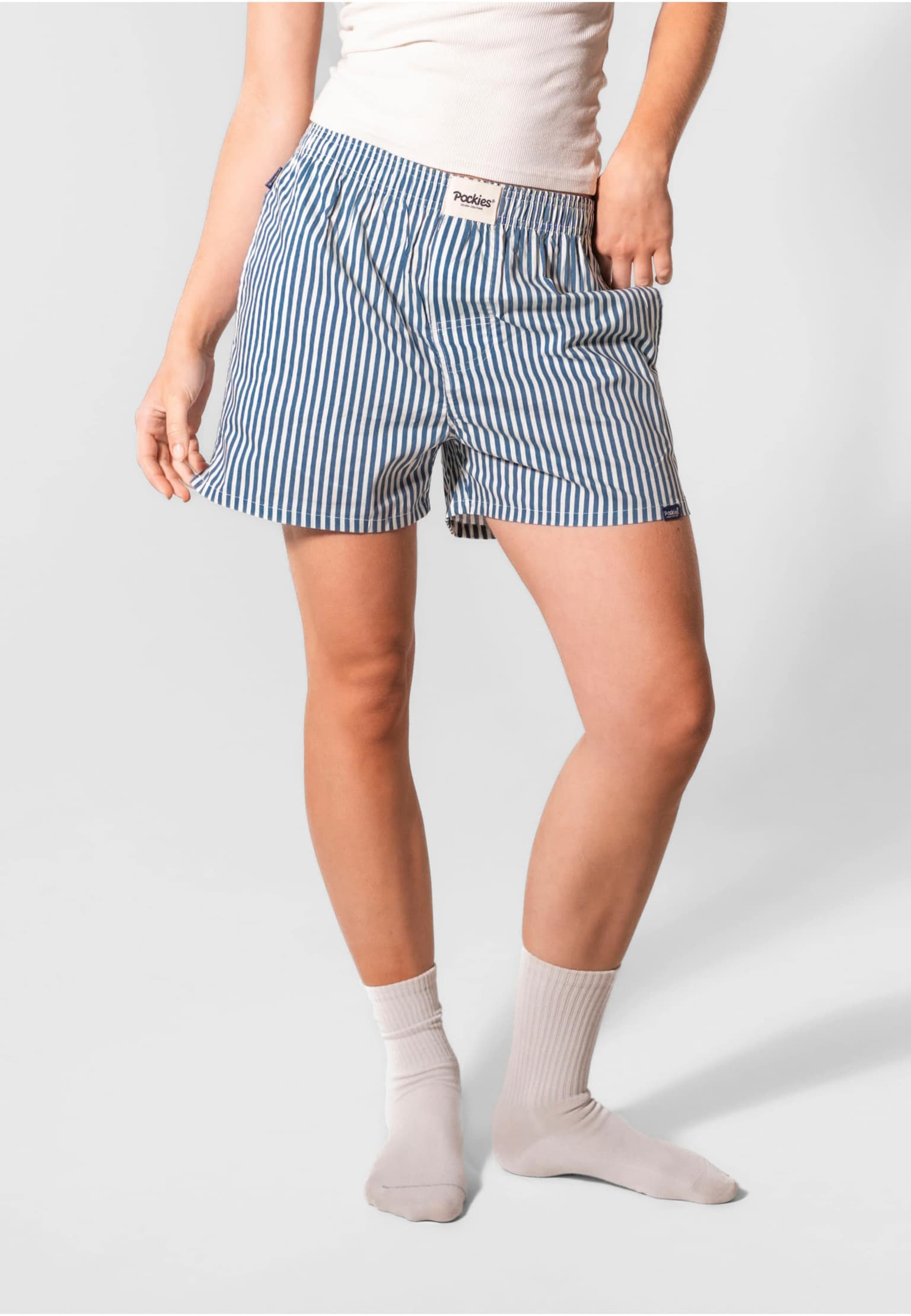 Pockies Blue Striped - Boyfriend Boxers