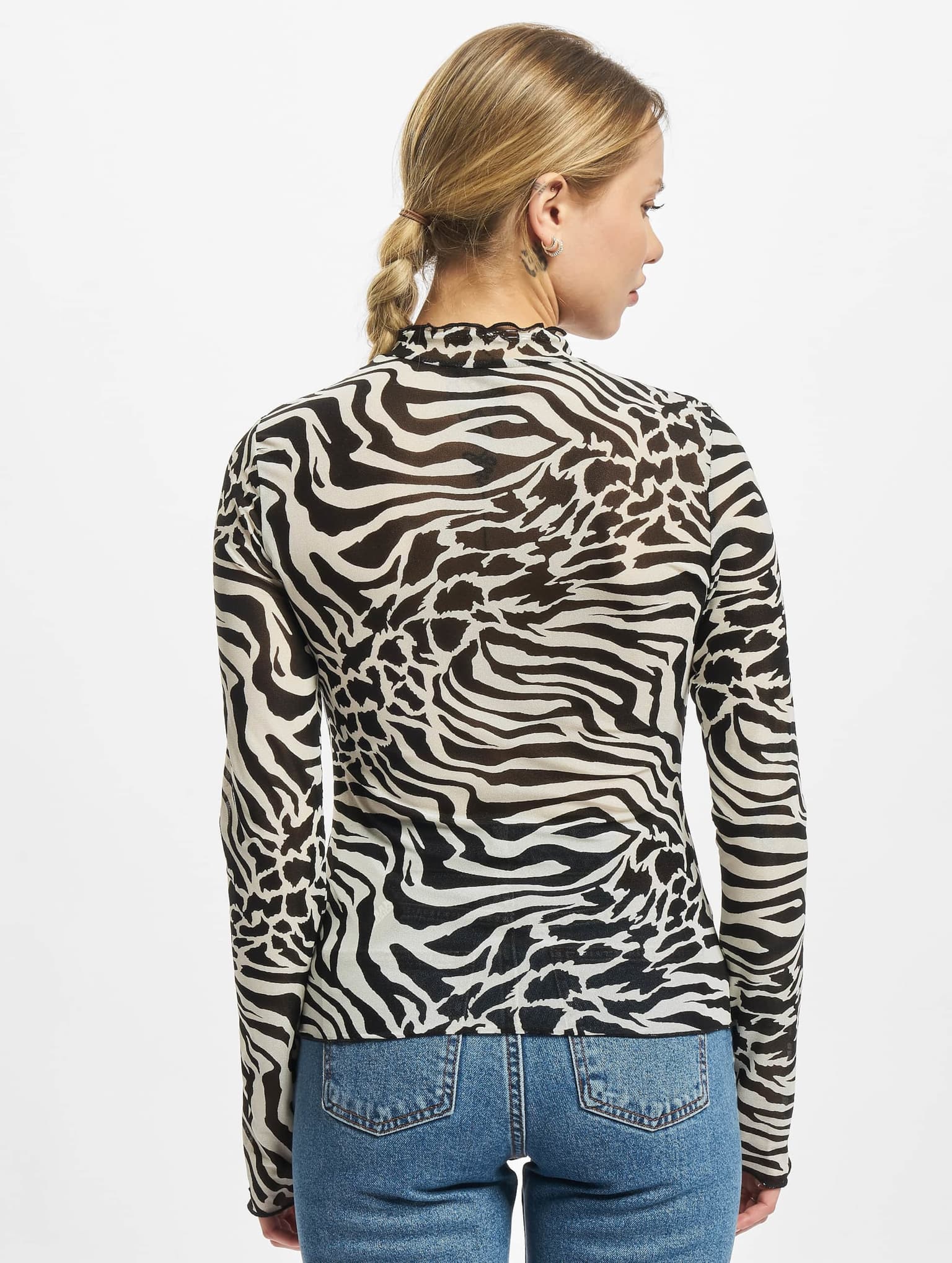 Urban Classics Ladies AOP Mesh Turtleneck Longsleeve – Bild 2