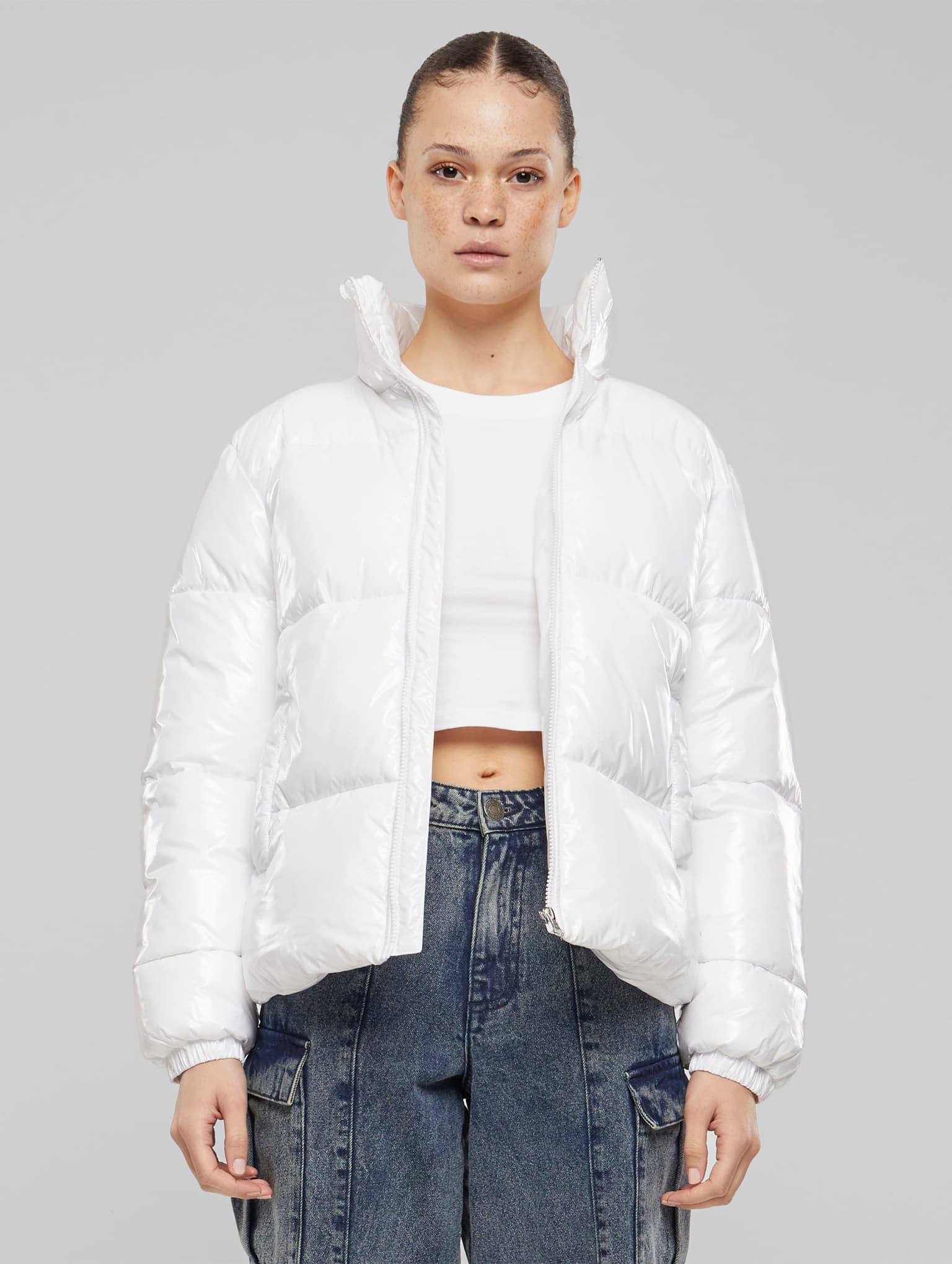 Urban Classics Ladies Essentials Short Shiny Puffer Jacket