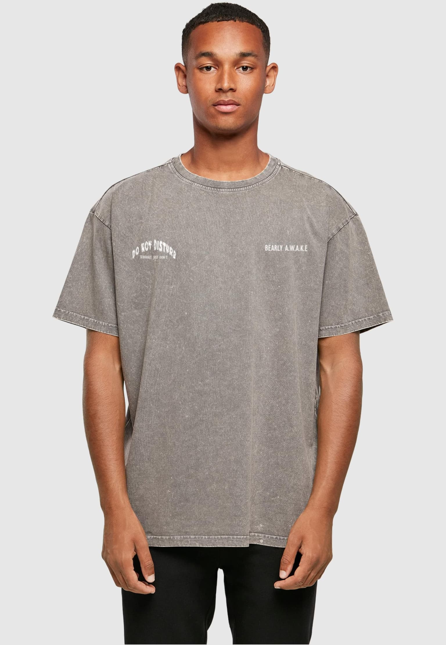 Merchcode Barely Awake Acid Washed Heavy Oversized Tee