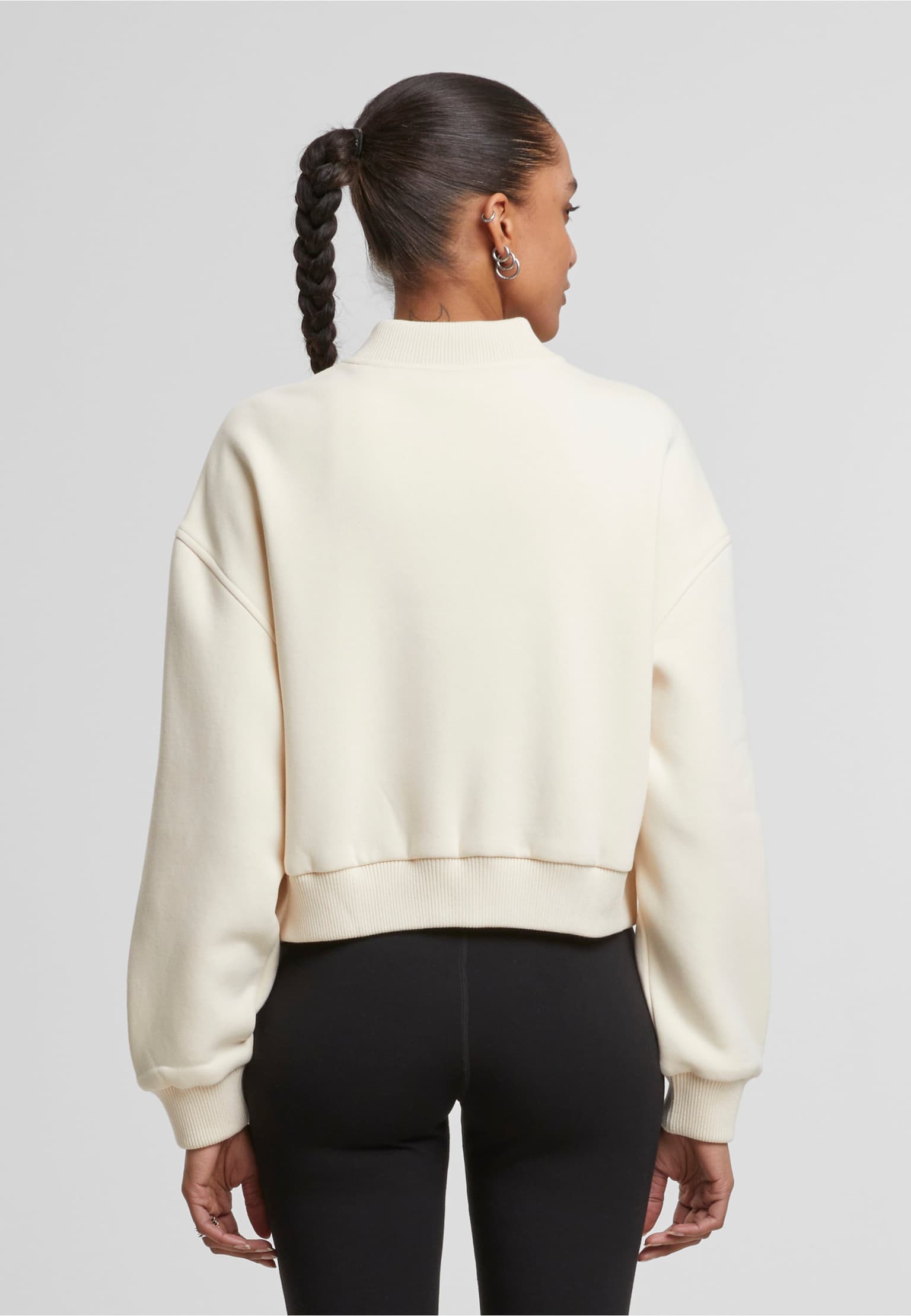 Urban Classics Ladies Short Sweat Zip Jacket – Bild 2
