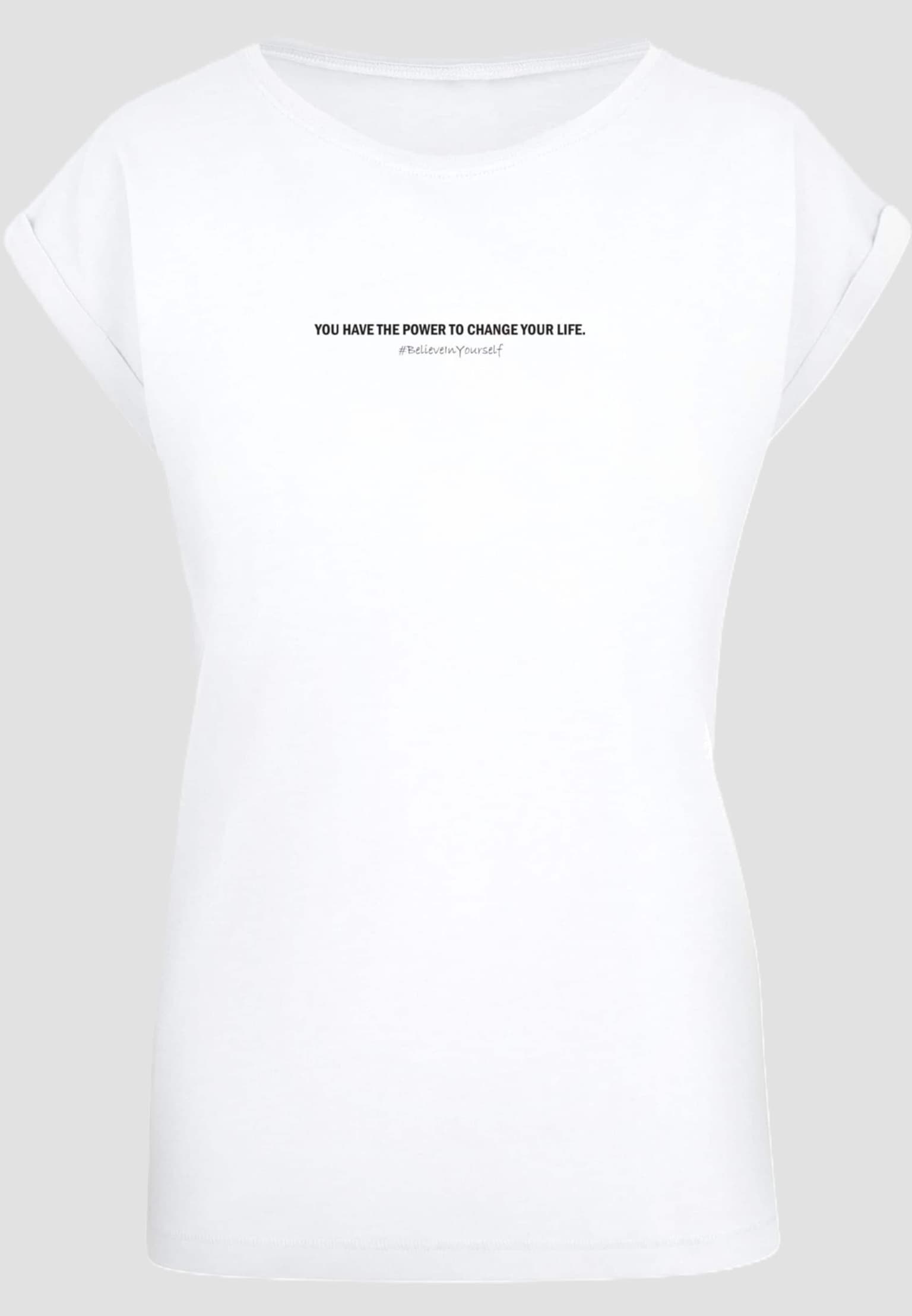 Merchcode Ladies WD - Believe In Yourself Extended Shoulder Tee – Bild 3