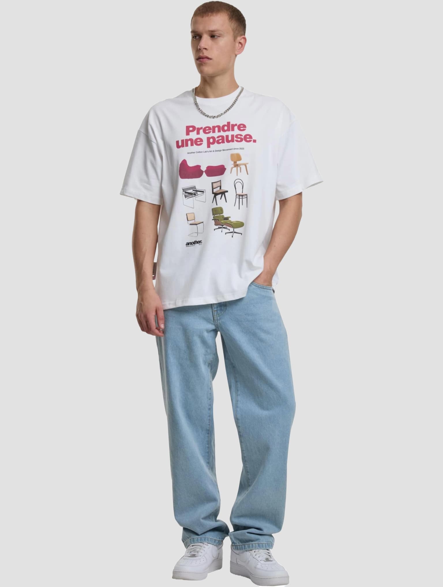 Another Cotton Lab Prendre Une Pause Oversized T-Shirt – Bild 4