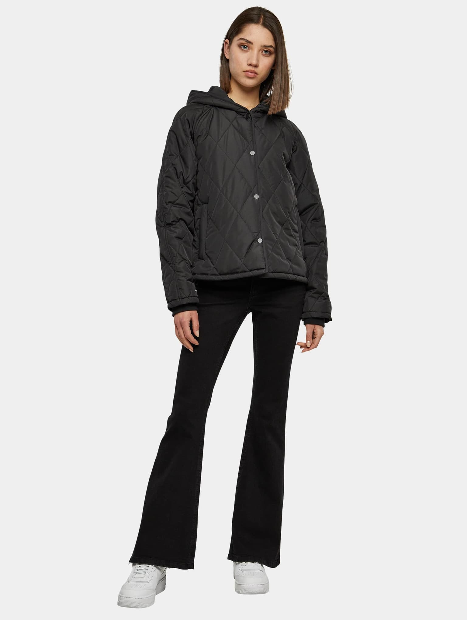 Urban Classics Ladies Oversized Diamond Quilted Hooded Jacket – Bild 4