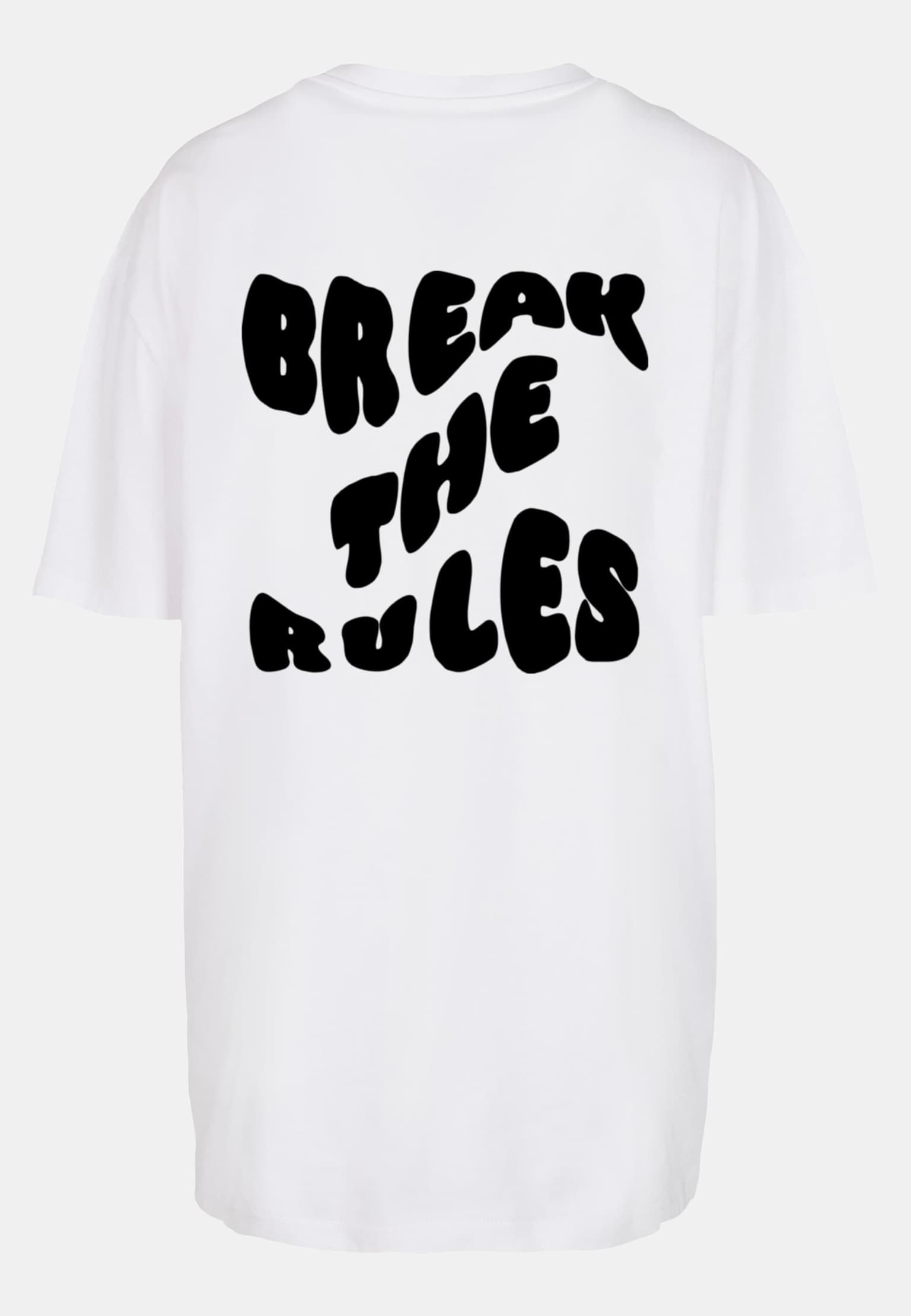 Merchcode POD Ladies Break The Rules Oversized Boyfriend Tee – Bild 4