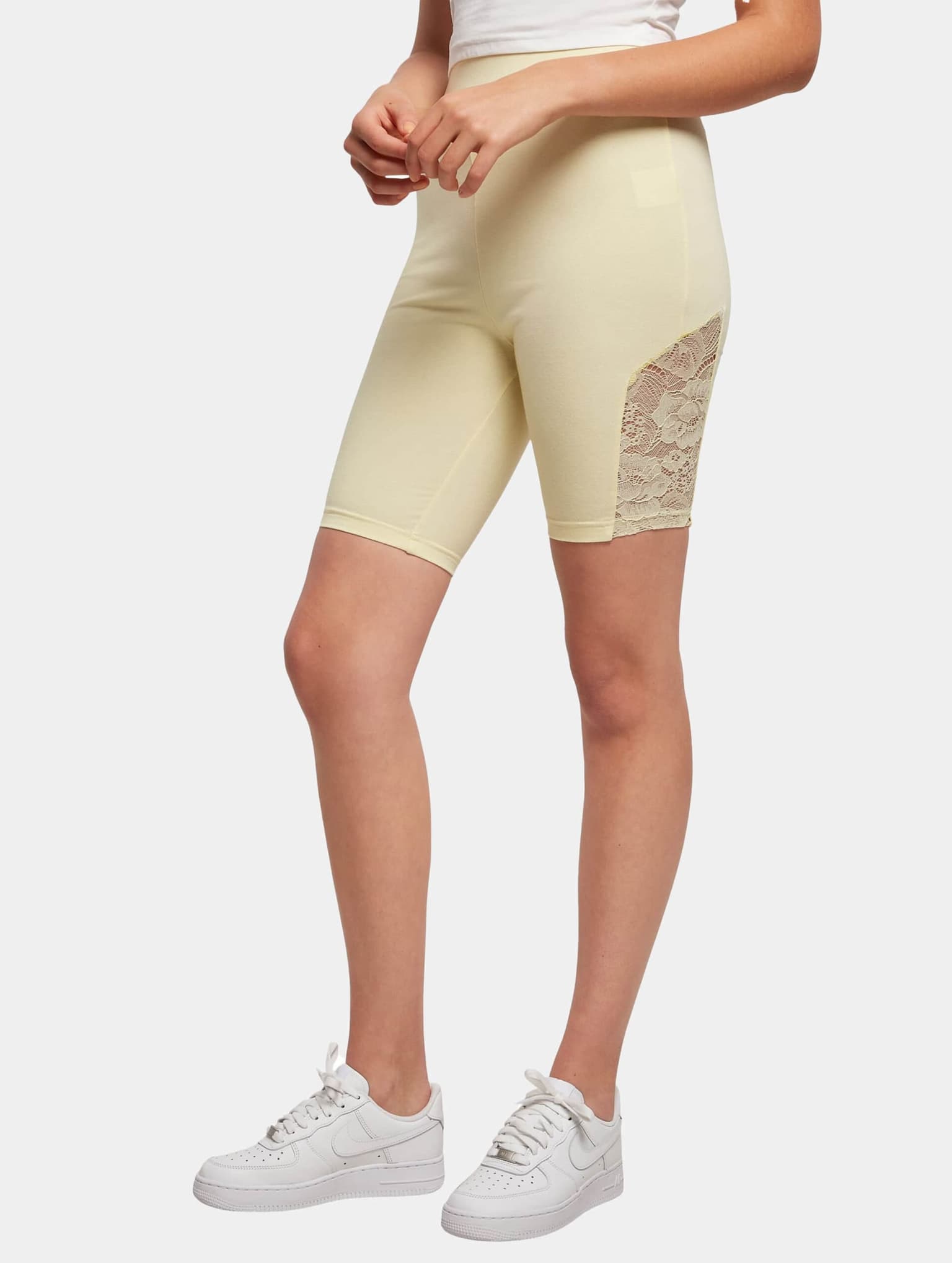 Urban Classics Ladies High Waist Lace Inset Cycle Short