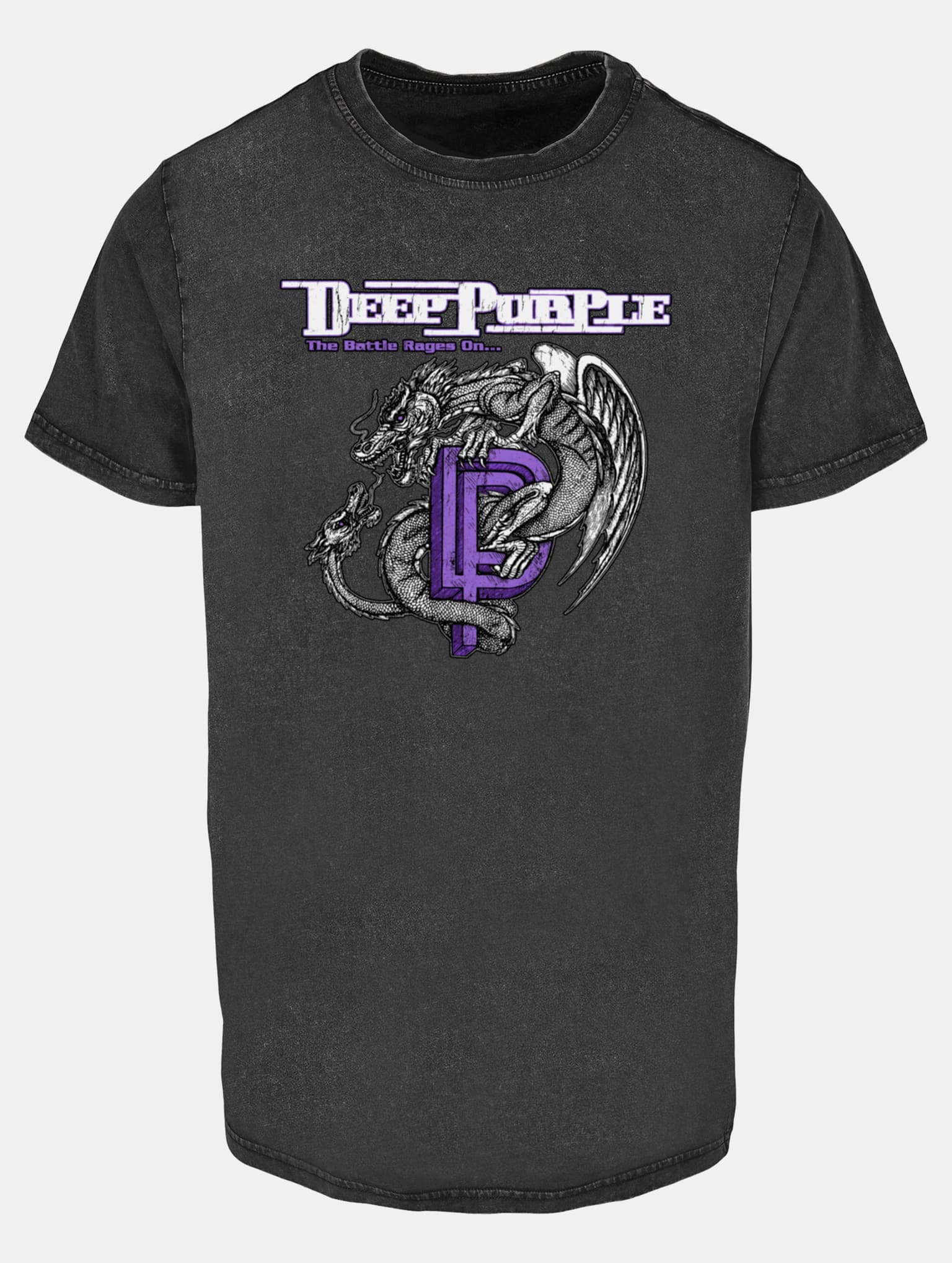 Merchcode Deep Purple Dragon Acid Wash Tee – Bild 3