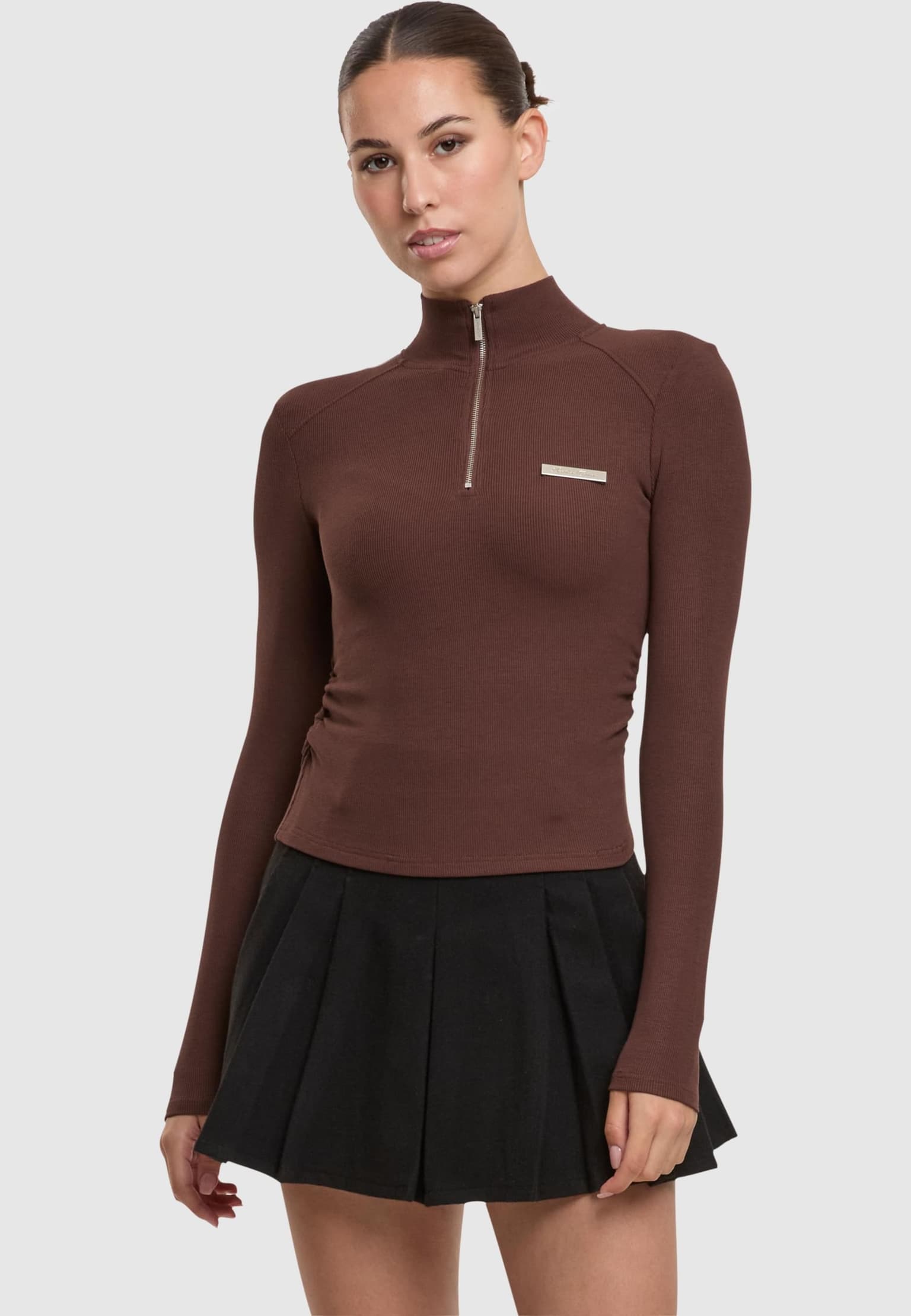 Another Cotton Lab Cropped Rib Half Zip